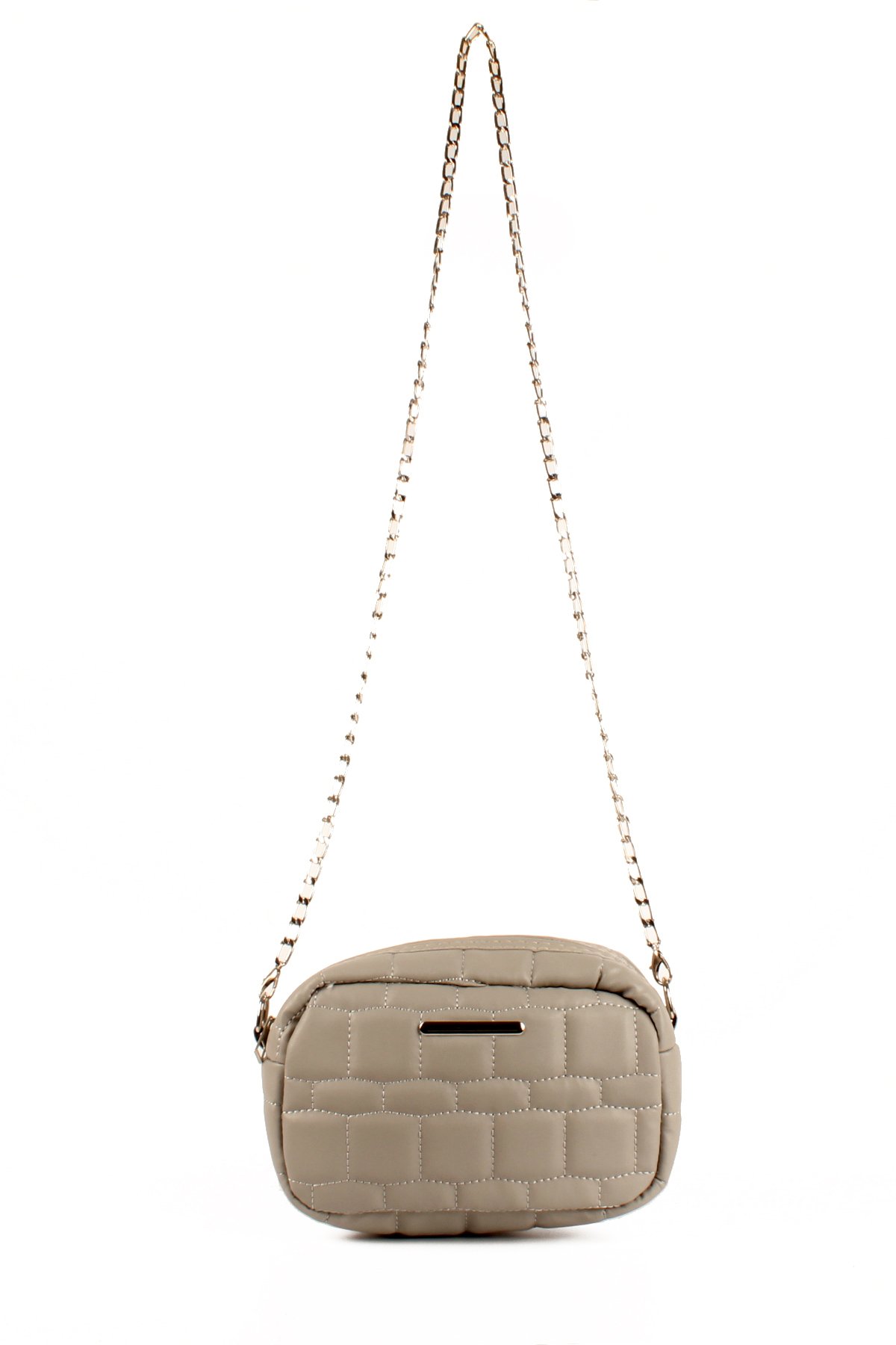 LWE20688-SyhMusabLuwwe Bag'sKadın Kapitoneli Nakışlı Zincir Askılı Omuz Çantası (20688)