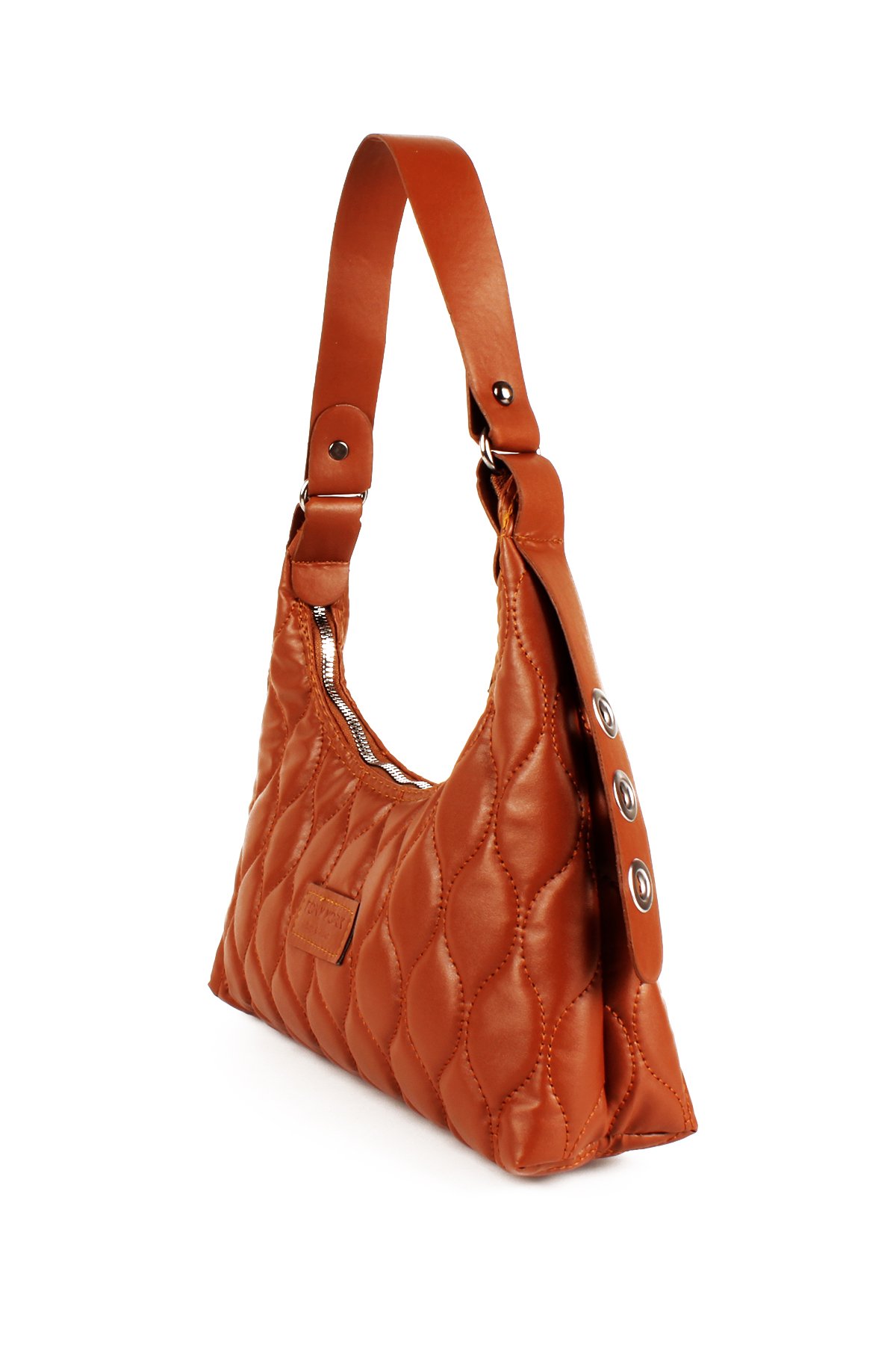 LWE20735-SyhTalhaLuwwe Bag'sKadın Kapitoneli Özel Nakışlı Kemer Detaylı Baget Çanta (20735)