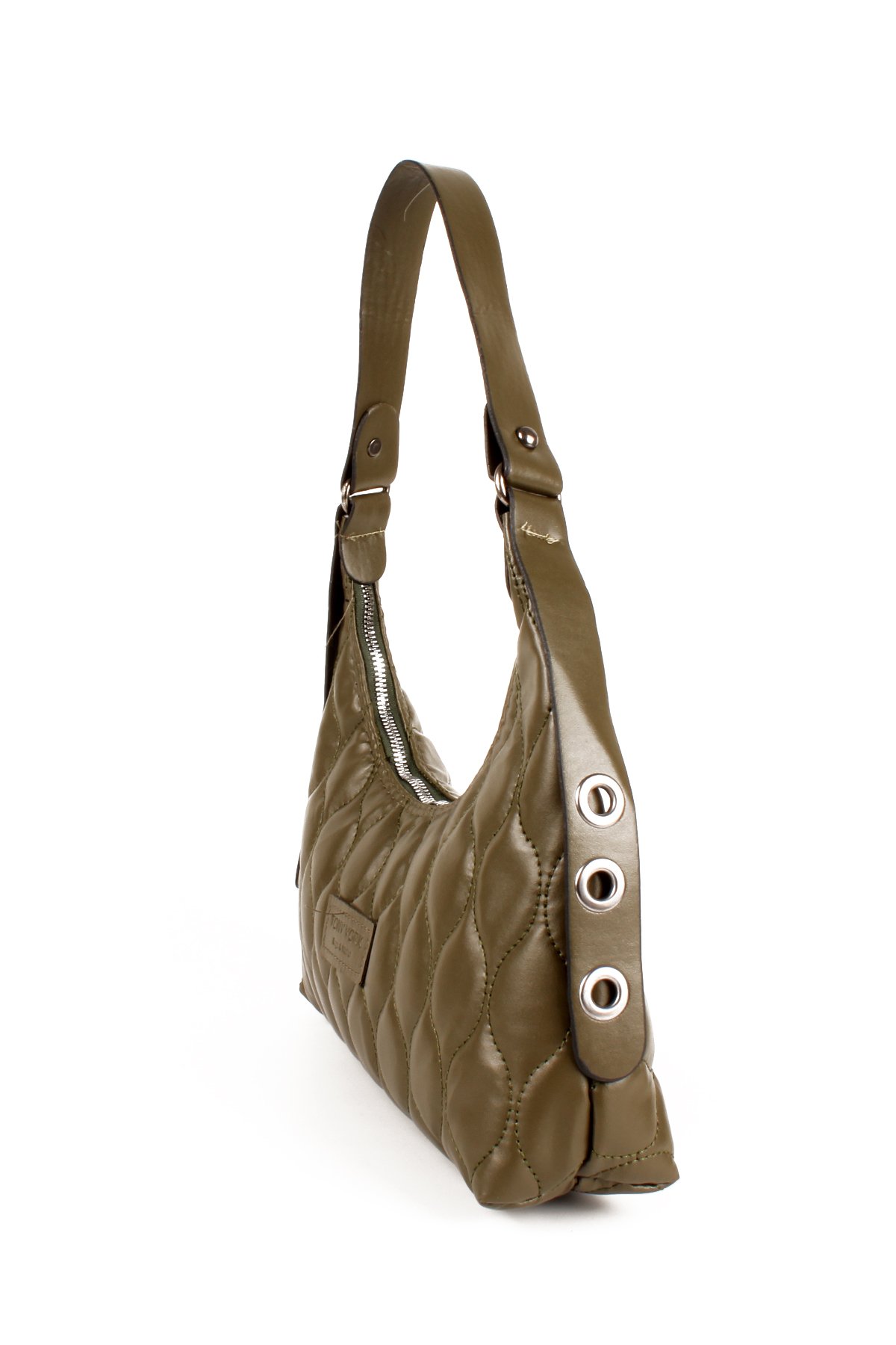 LWE20735-SyhTalhaLuwwe Bag'sKadın Kapitoneli Özel Nakışlı Kemer Detaylı Baget Çanta (20735)