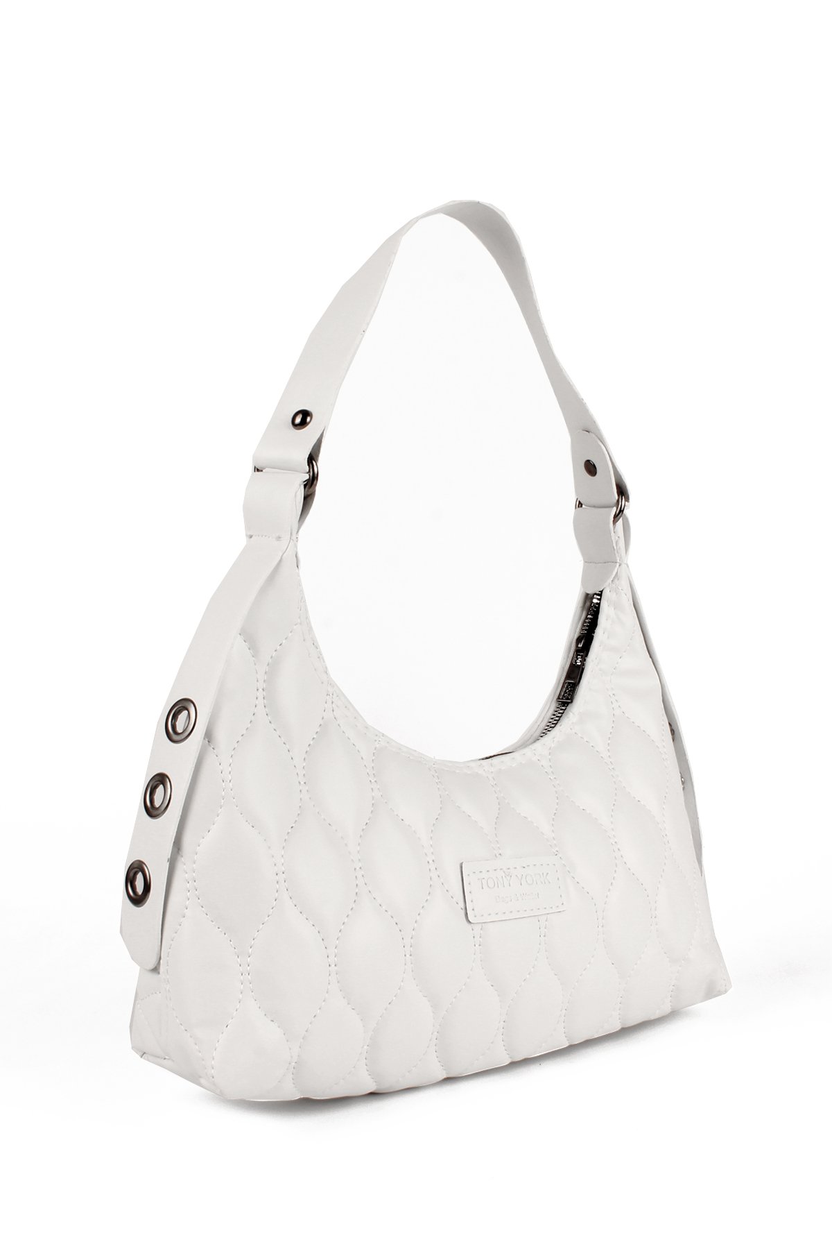 LWE20735-SyhTalhaLuwwe Bag'sKadın Kapitoneli Özel Nakışlı Kemer Detaylı Baget Çanta (20735)