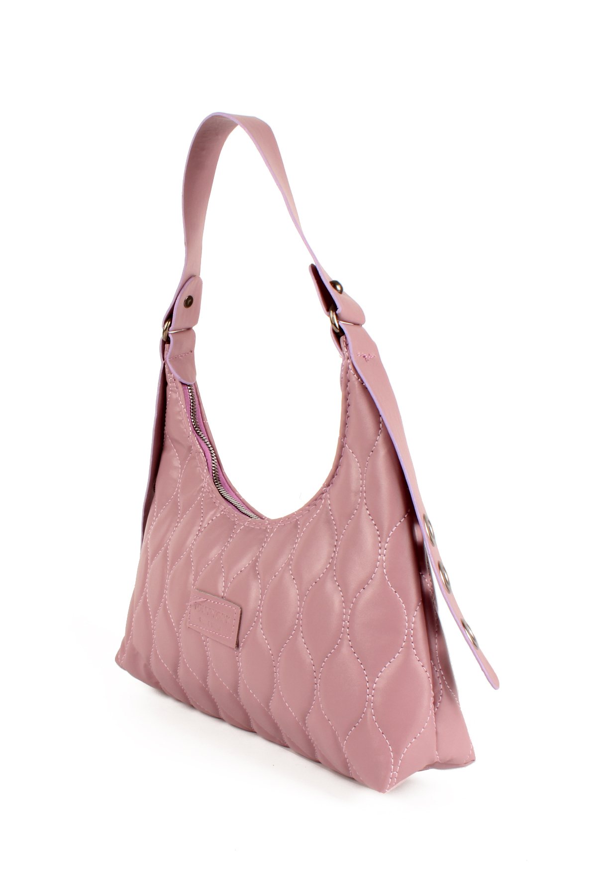 LWE20735-SyhTalhaLuwwe Bag'sKadın Kapitoneli Özel Nakışlı Kemer Detaylı Baget Çanta (20735)