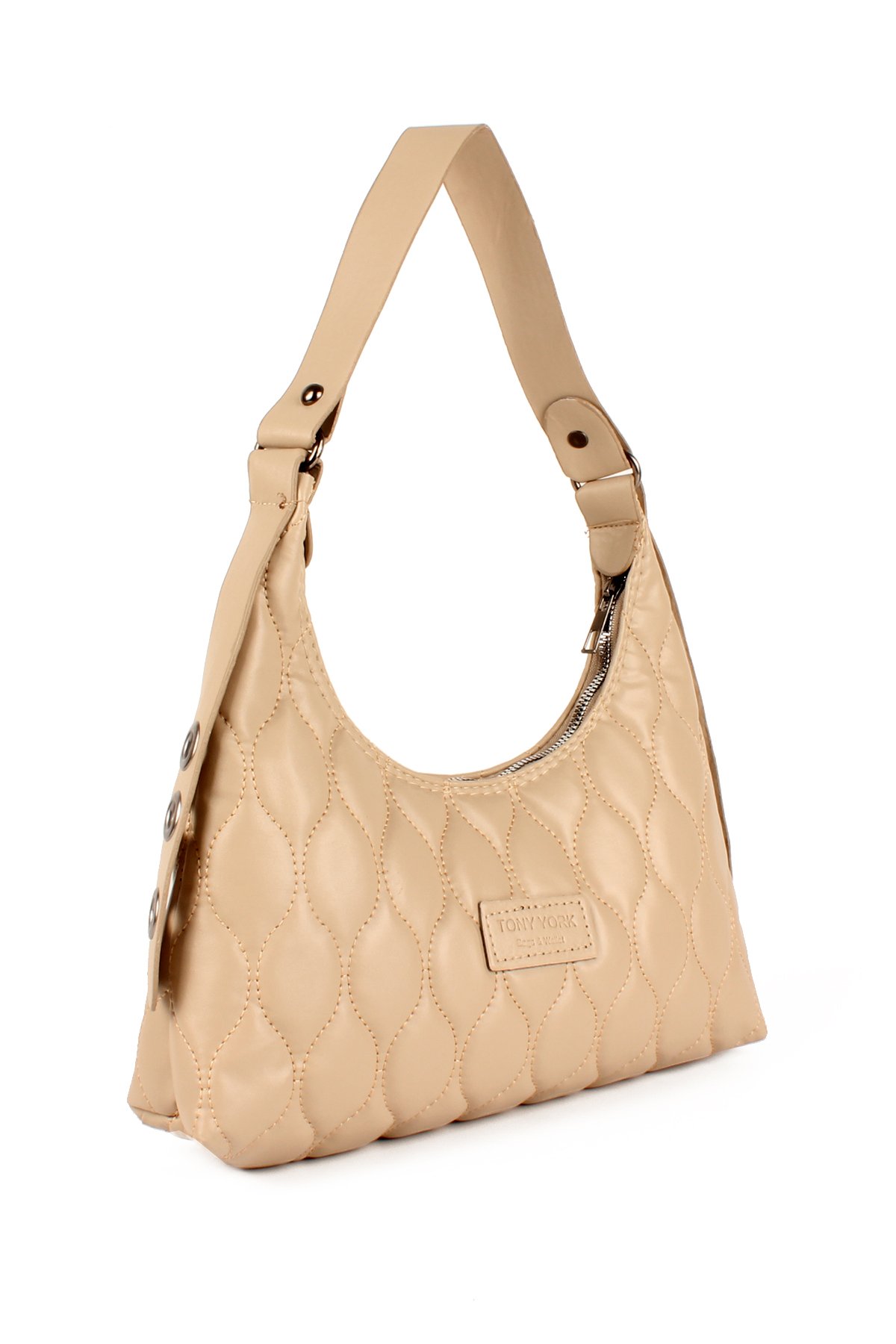 LWE20735-SyhTalhaLuwwe Bag'sKadın Kapitoneli Özel Nakışlı Kemer Detaylı Baget Çanta (20735)