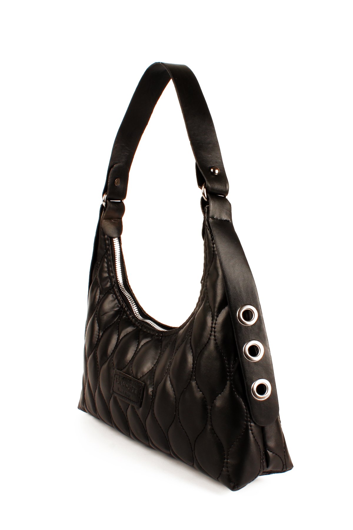 LWE20735-SyhTalhaLuwwe Bag'sKadın Kapitoneli Özel Nakışlı Kemer Detaylı Baget Çanta (20735)