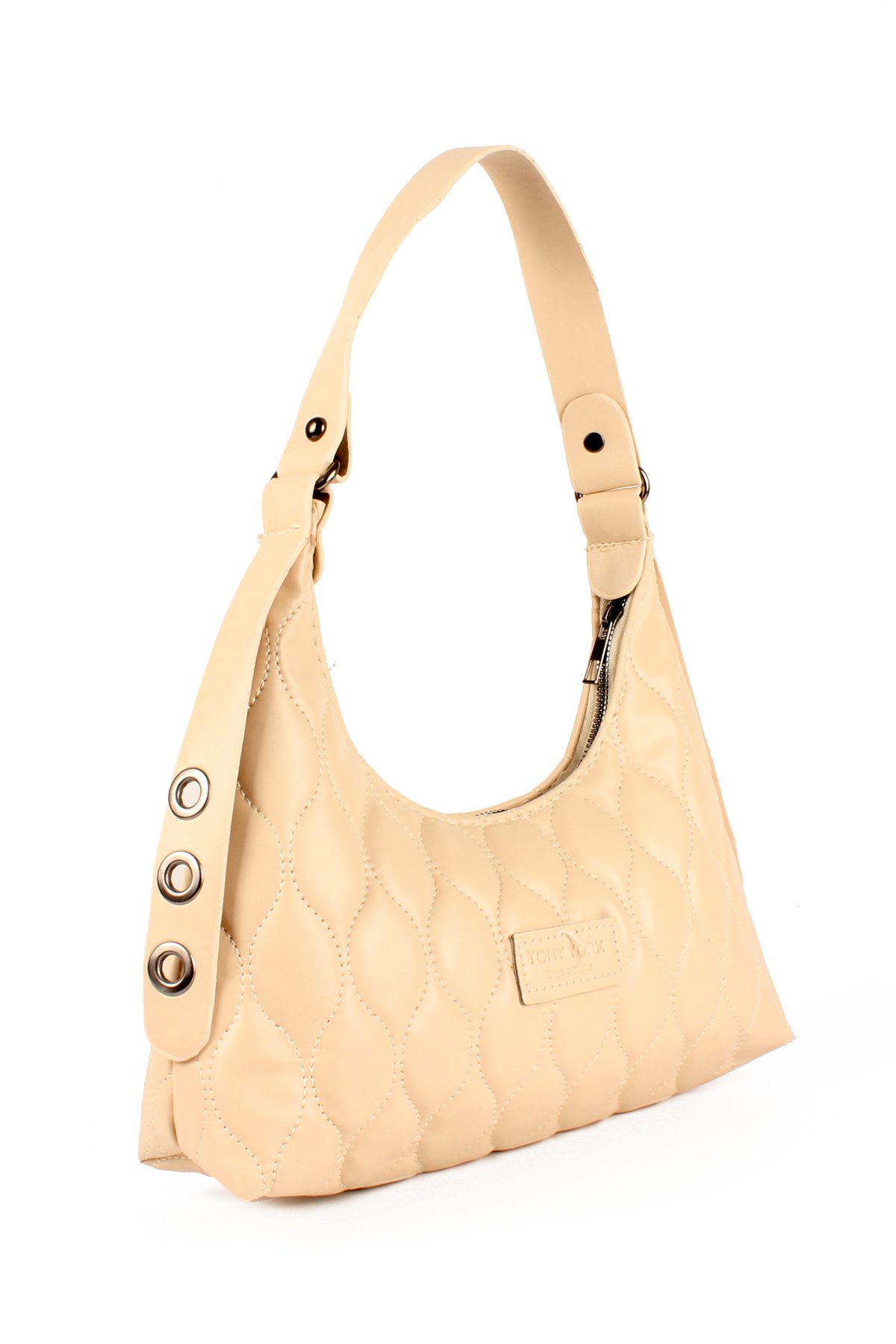 LWE20735-SyhTalhaLuwwe Bag'sKadın Kapitoneli Özel Nakışlı Kemer Detaylı Baget Çanta (20735)