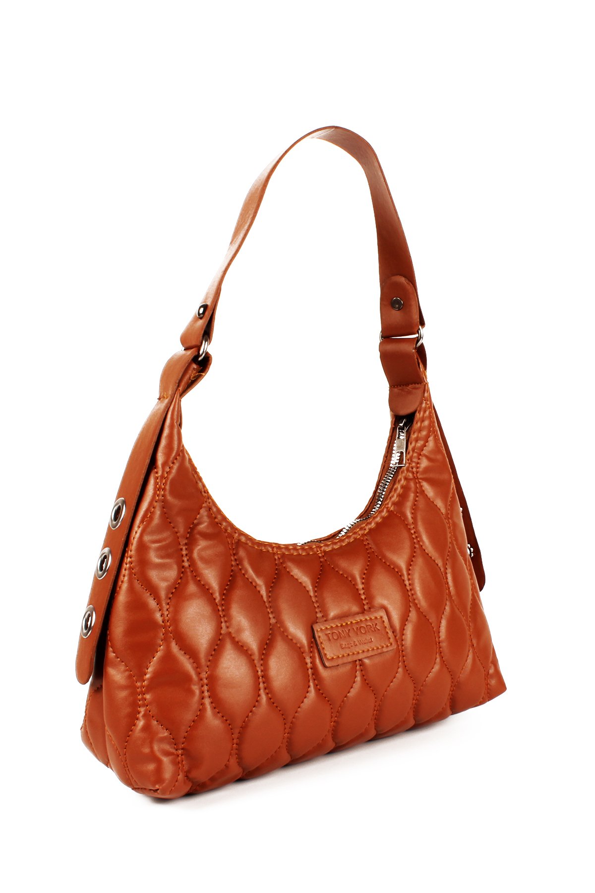 LWE20735-SyhTalhaLuwwe Bag'sKadın Kapitoneli Özel Nakışlı Kemer Detaylı Baget Çanta (20735)