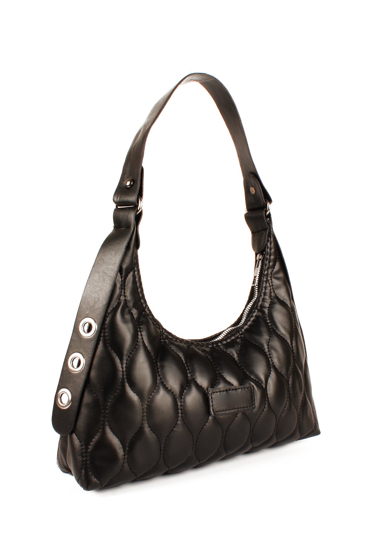 LWE20735-SyhTalhaLuwwe Bag'sKadın Kapitoneli Özel Nakışlı Kemer Detaylı Baget Çanta (20735)