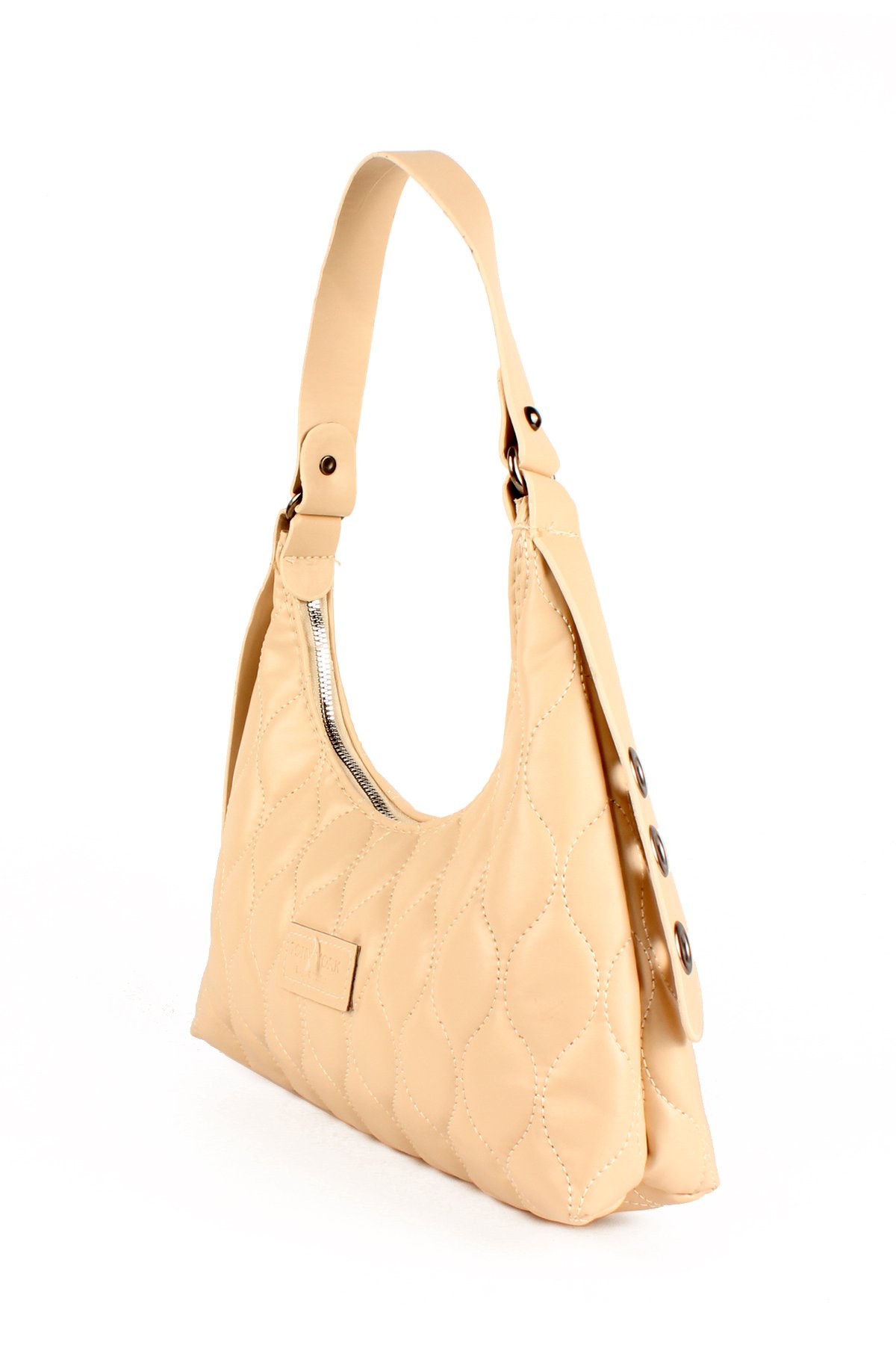 LWE20735-SyhTalhaLuwwe Bag'sKadın Kapitoneli Özel Nakışlı Kemer Detaylı Baget Çanta (20735)