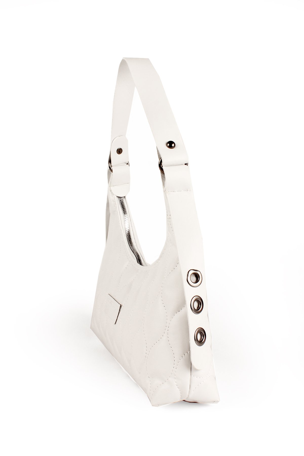 LWE20735-SyhTalhaLuwwe Bag'sKadın Kapitoneli Özel Nakışlı Kemer Detaylı Baget Çanta (20735)