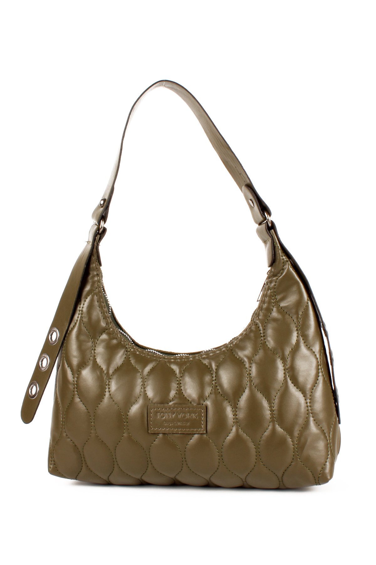 LWE20735-SyhTalhaLuwwe Bag'sKadın Kapitoneli Özel Nakışlı Kemer Detaylı Baget Çanta (20735)