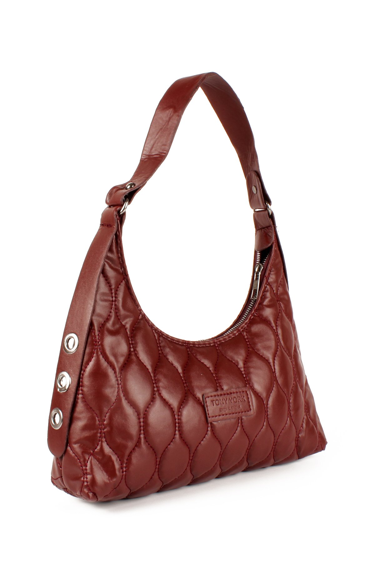 LWE20735-SyhTalhaLuwwe Bag'sKadın Kapitoneli Özel Nakışlı Kemer Detaylı Baget Çanta (20735)