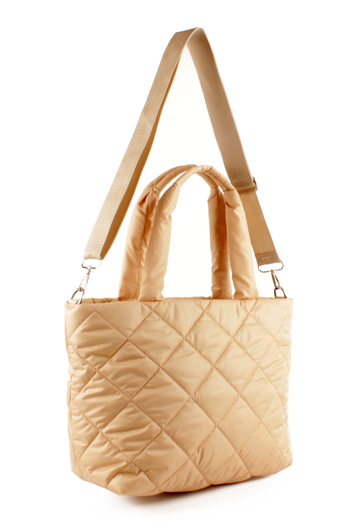 LWE10757-SyhTalhaLuwwe Bag'sKadın Kapitoneli Paraşüt Kumaş Çapraz Askılı Şişme Puf El ve Omuz Çantası (10757)