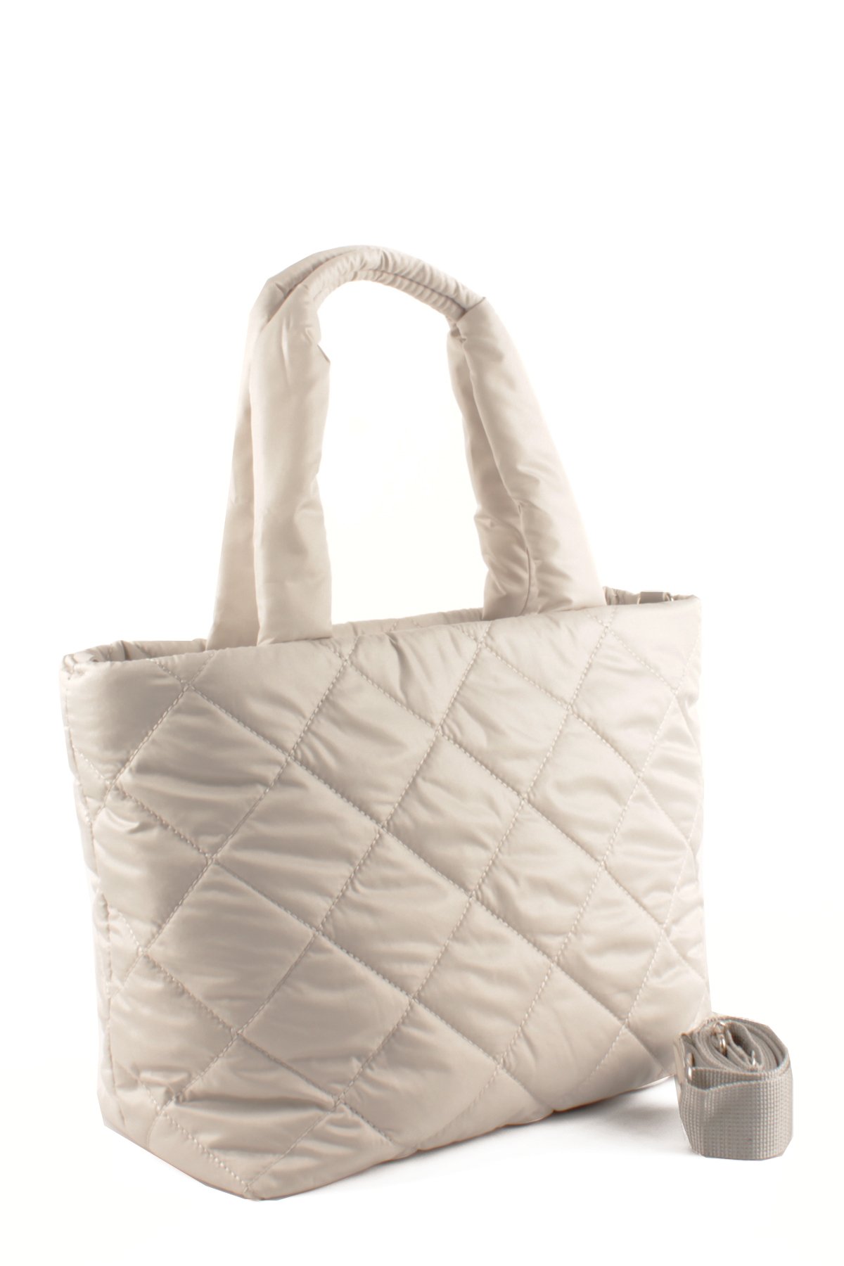 LWE10757-SyhTalhaLuwwe Bag'sKadın Kapitoneli Paraşüt Kumaş Çapraz Askılı Şişme Puf El ve Omuz Çantası (10757)