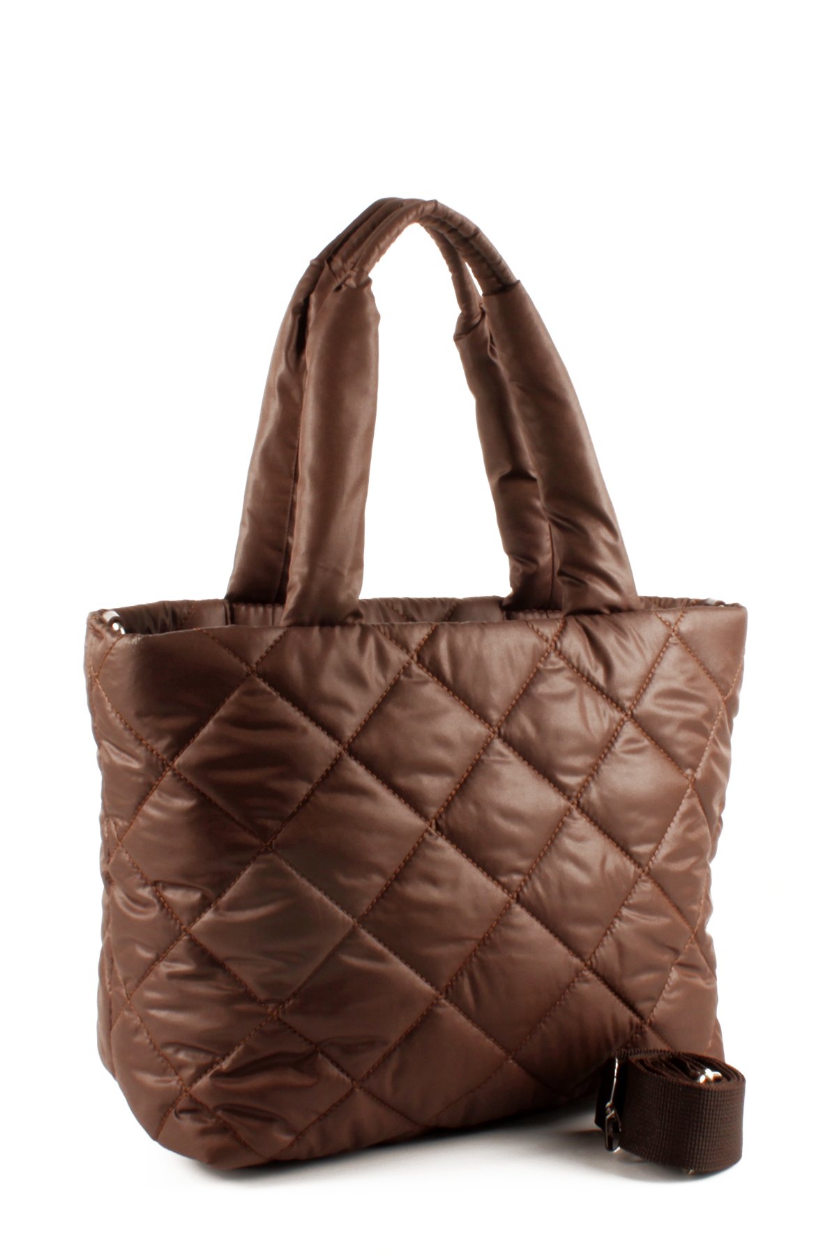 LWE10757-SyhTalhaLuwwe Bag'sKadın Kapitoneli Paraşüt Kumaş Çapraz Askılı Şişme Puf El ve Omuz Çantası (10757)