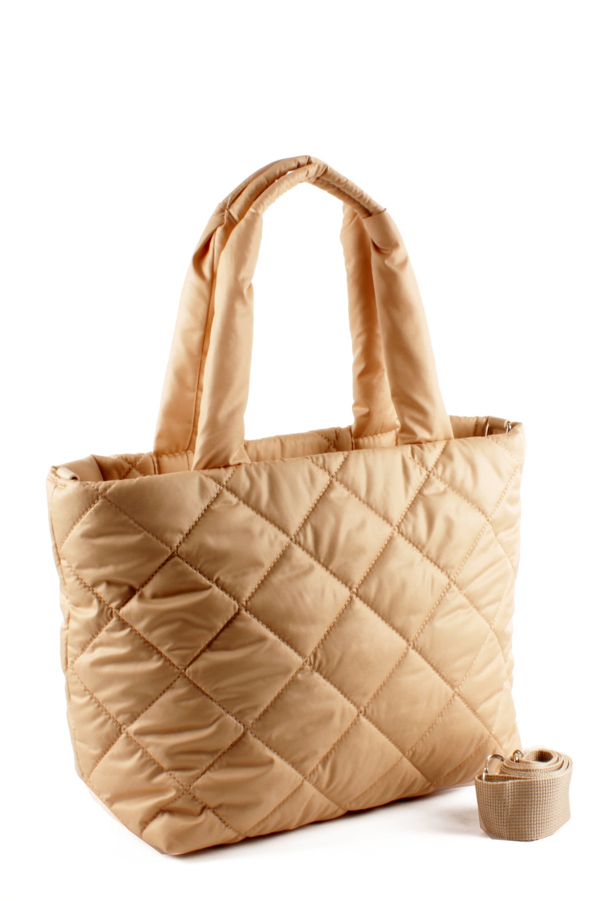 LWE10757-SyhTalhaLuwwe Bag'sKadın Kapitoneli Paraşüt Kumaş Çapraz Askılı Şişme Puf El ve Omuz Çantası (10757)