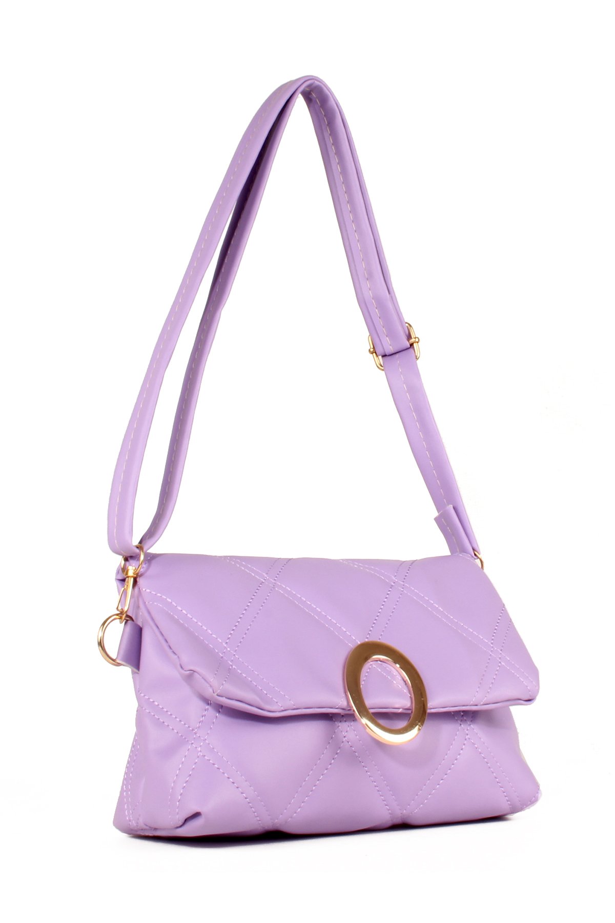 LWE20641-SyhTalhaLuwwe Bag'sKadın Kapitoneli Toka Detaylı Omuz Çantası (20641)