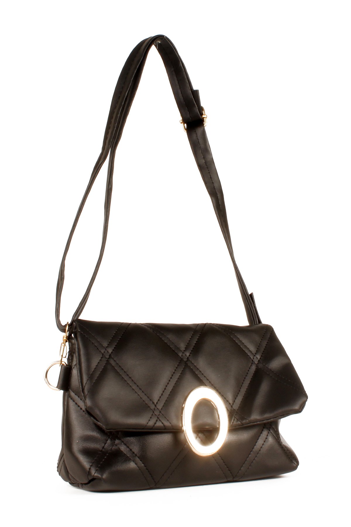 LWE20641-SyhTalhaLuwwe Bag'sKadın Kapitoneli Toka Detaylı Omuz Çantası (20641)