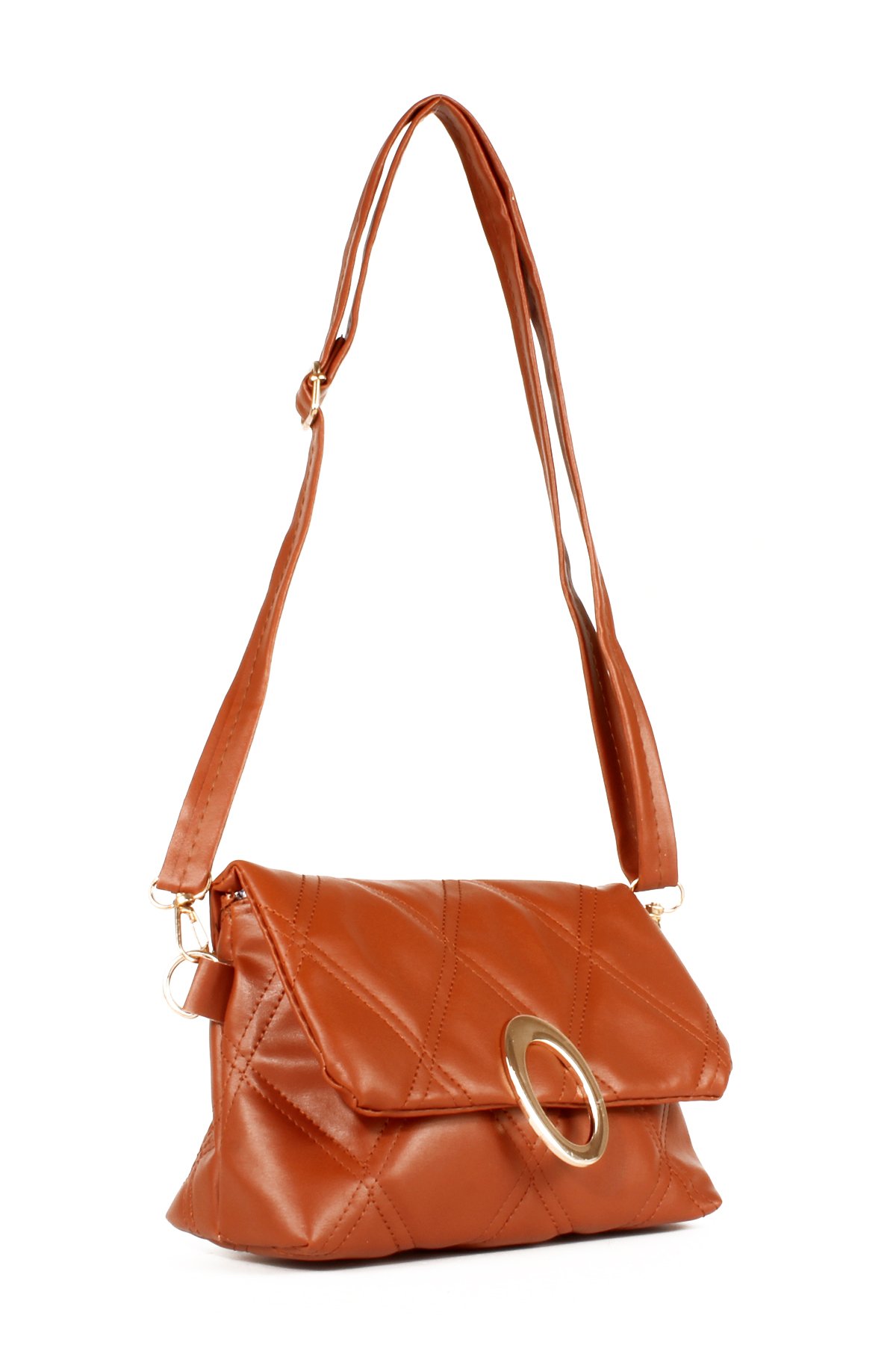 LWE20641-SyhTalhaLuwwe Bag'sKadın Kapitoneli Toka Detaylı Omuz Çantası (20641)