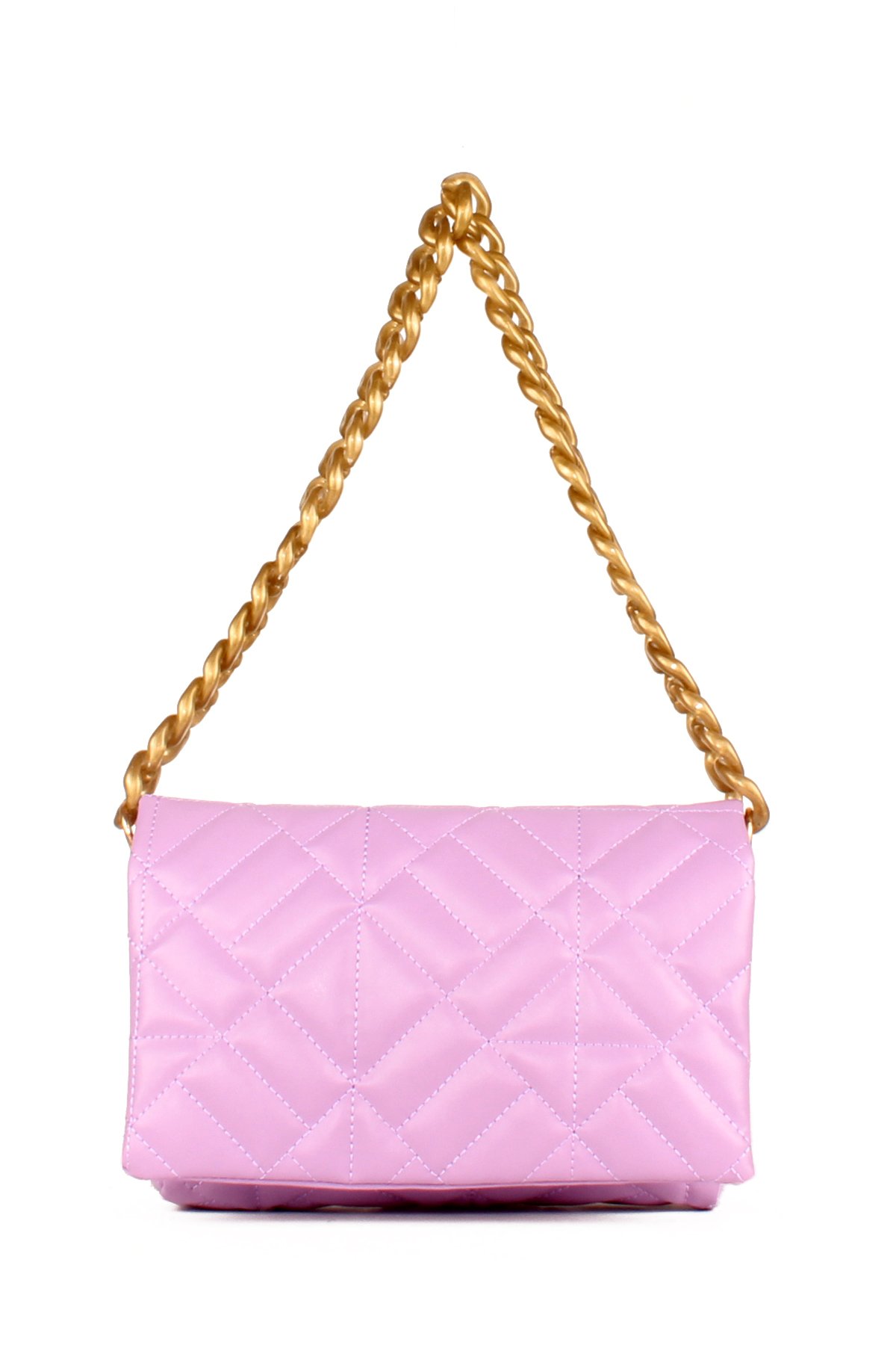 LWE20645-SyhTalhaLuwwe Bag'sKadın Kapitoneli Zincir Askılı Kapaklı Baguette&Omuz Çantası (20645)