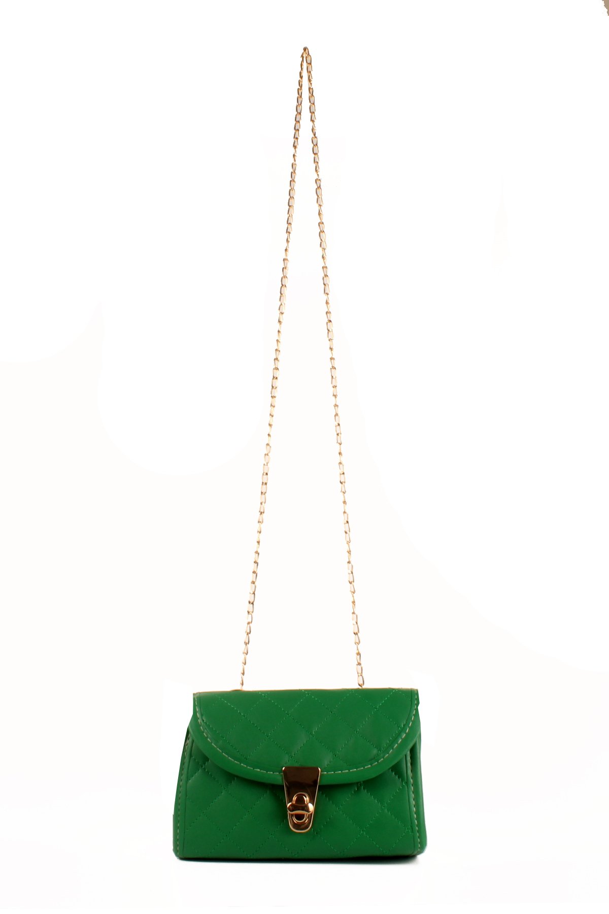 LWE20685-SyhTalhaLuwwe Bag'sKadın Kapitoneli Zincir Askılı Kapaklı Omuz Çantası (20685)