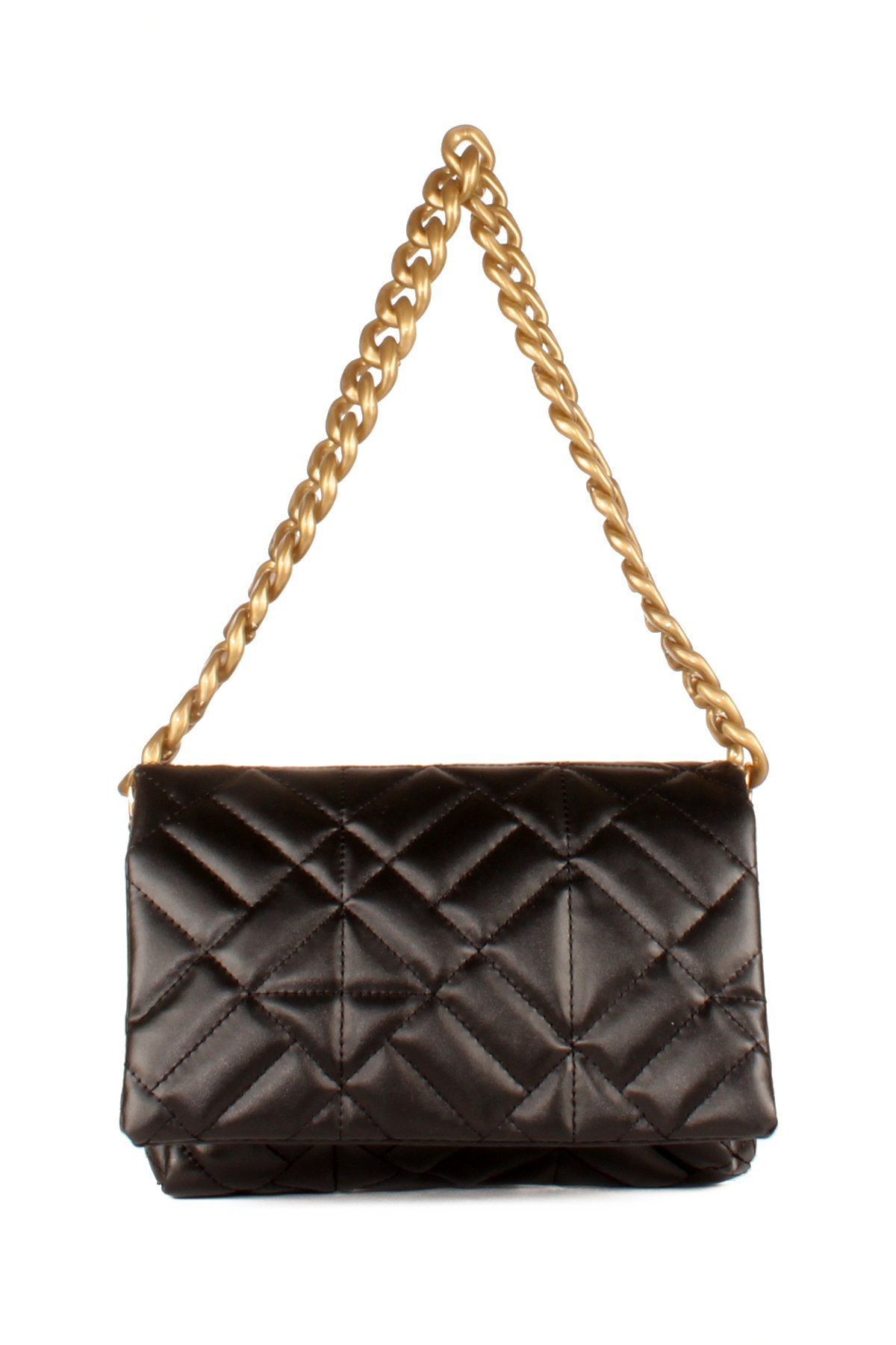 LWE20645-SyhTalhaLuwwe Bag'sKadın Kapitoneli Zincir Askılı Kapaklı Baguette&Omuz Çantası (20645)