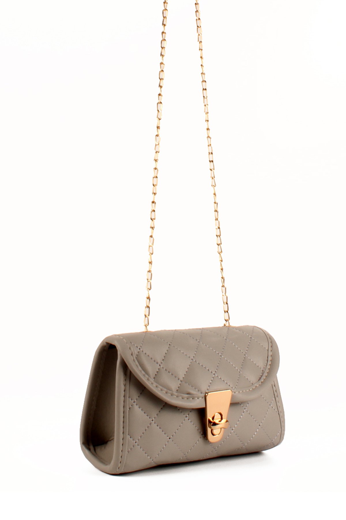 LWE20685-SyhTalhaLuwwe Bag'sKadın Kapitoneli Zincir Askılı Kapaklı Omuz Çantası (20685)