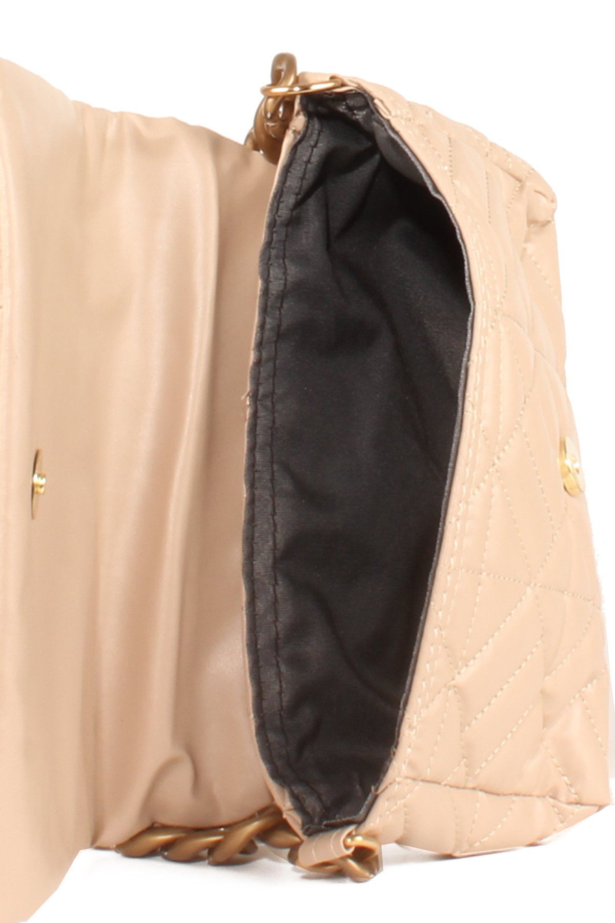 LWE20645-SyhTalhaLuwwe Bag'sKadın Kapitoneli Zincir Askılı Kapaklı Baguette&Omuz Çantası (20645)