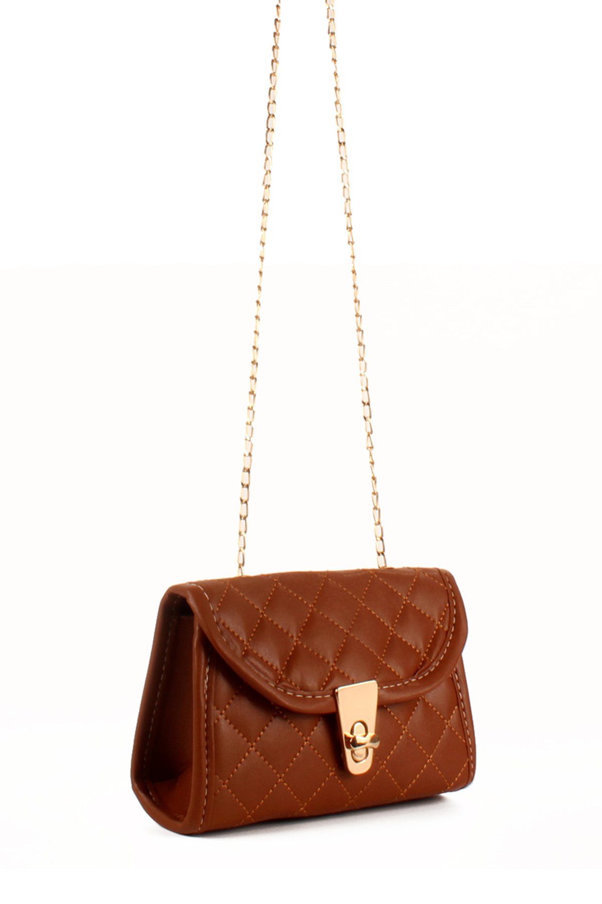 LWE20685-SyhTalhaLuwwe Bag'sKadın Kapitoneli Zincir Askılı Kapaklı Omuz Çantası (20685)