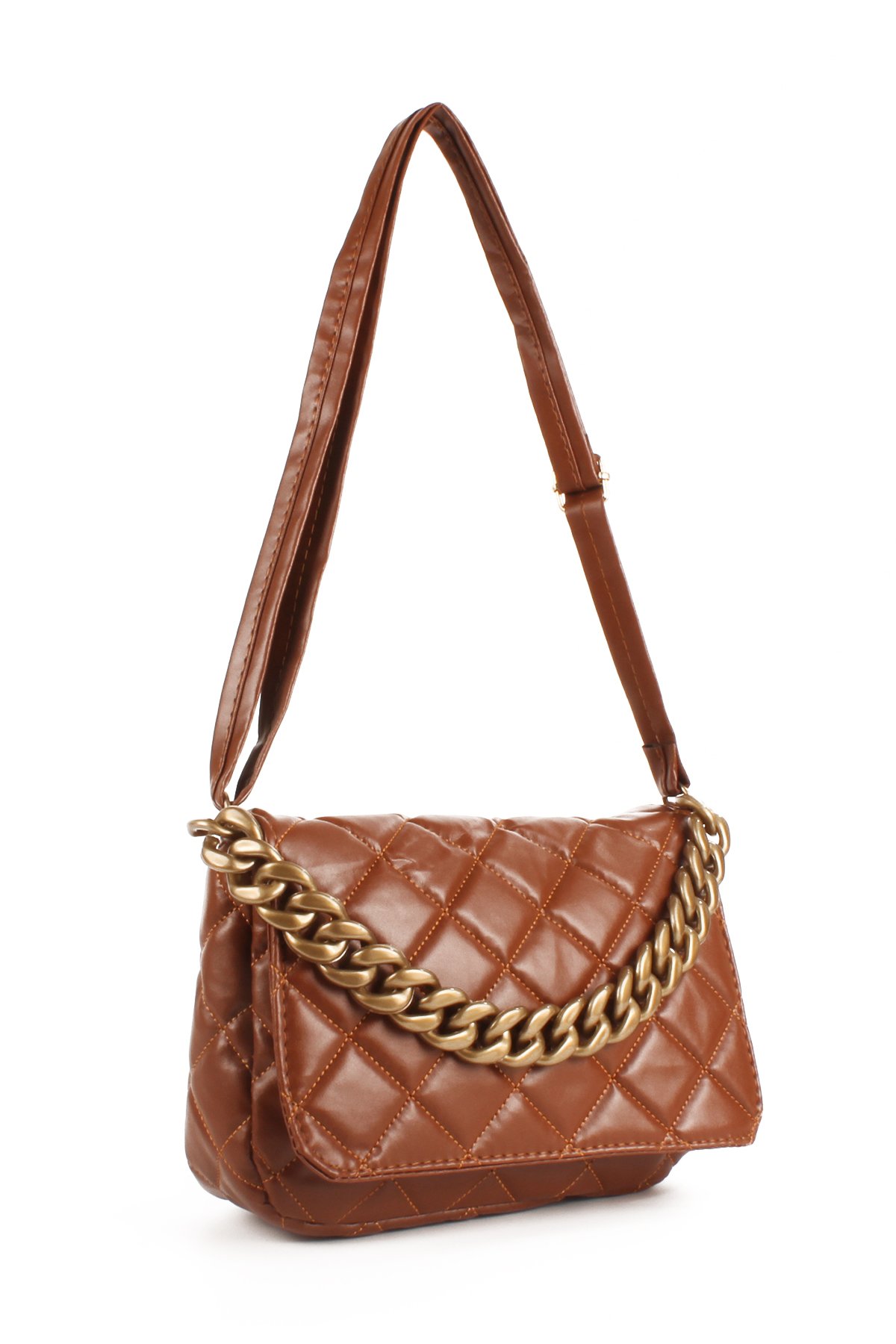 LWE20655-SyhTalhaLuwwe Bag'sKadın Kapitoneli Zincir El Askılı Omuz Askılı Kapaklı El ve Omuz Çantası (20655)