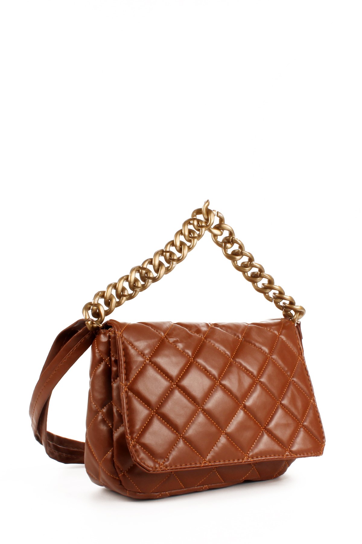 LWE20655-SyhTalhaLuwwe Bag'sKadın Kapitoneli Zincir El Askılı Omuz Askılı Kapaklı El ve Omuz Çantası (20655)