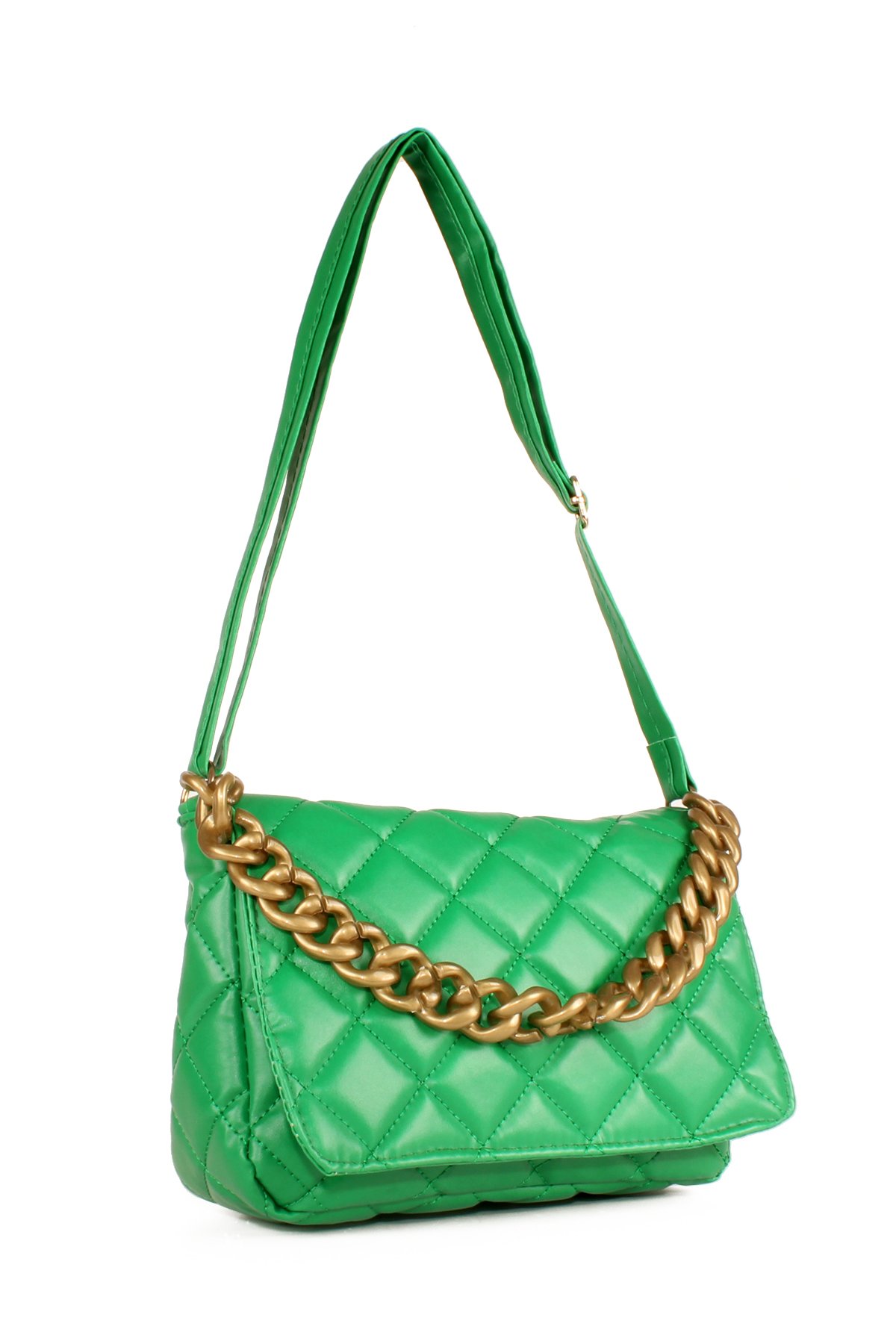 LWE20655-SyhTalhaLuwwe Bag'sKadın Kapitoneli Zincir El Askılı Omuz Askılı Kapaklı El ve Omuz Çantası (20655)