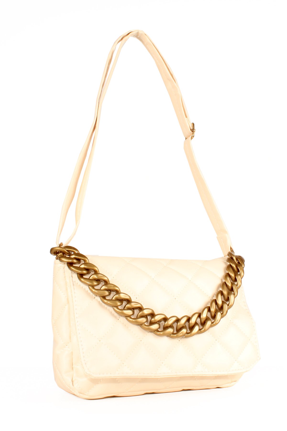 LWE20655-SyhTalhaLuwwe Bag'sKadın Kapitoneli Zincir El Askılı Omuz Askılı Kapaklı El ve Omuz Çantası (20655)