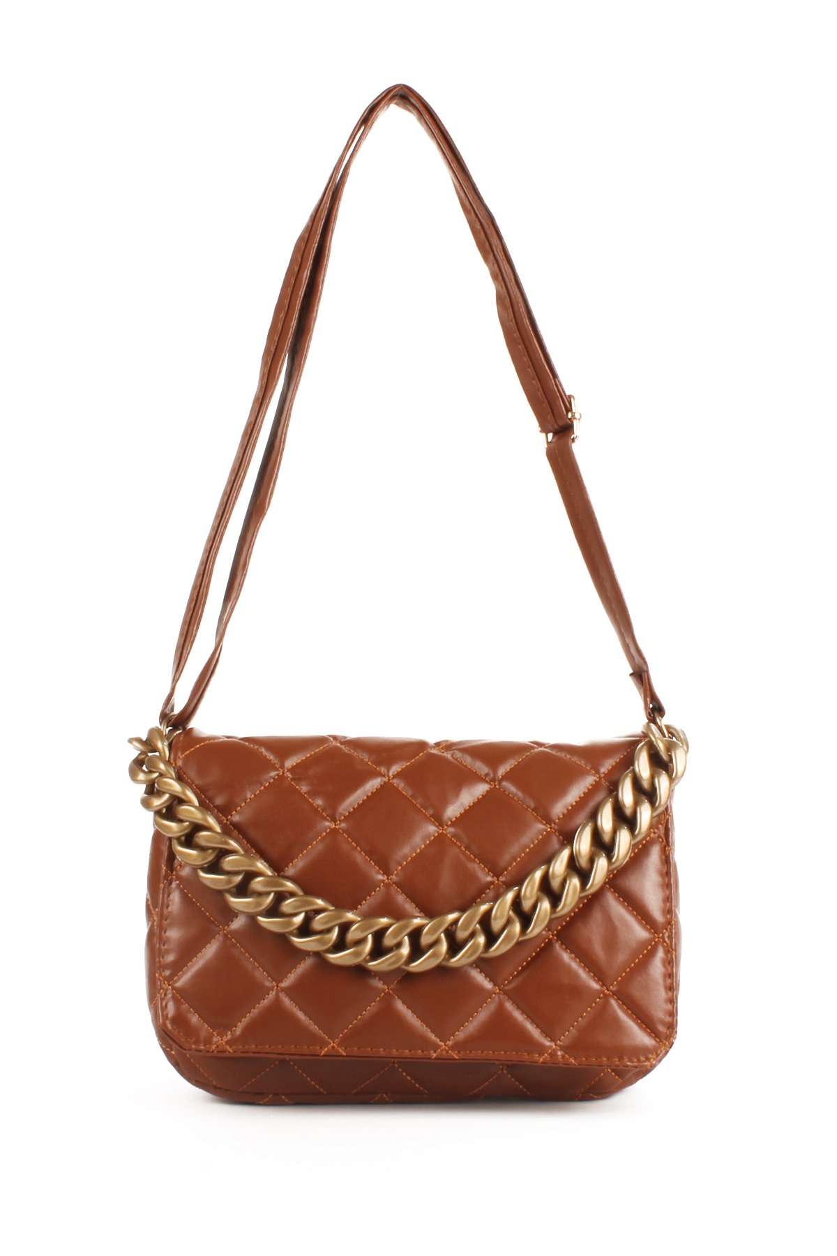 LWE20655-SyhTalhaLuwwe Bag'sKadın Kapitoneli Zincir El Askılı Omuz Askılı Kapaklı El ve Omuz Çantası (20655)