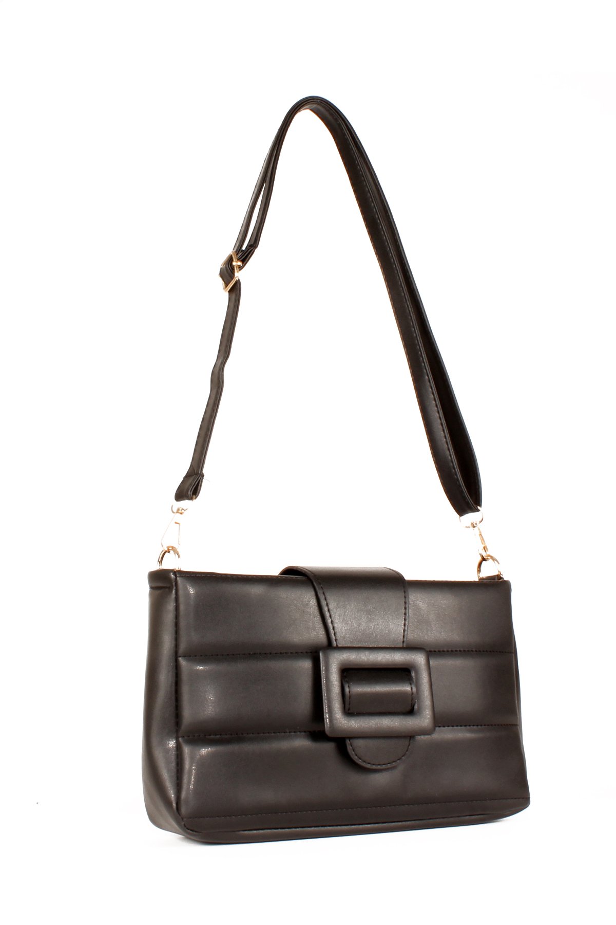 LWE1598-SOsmanlıLuwwe Bag'sKadın Kemer Detaylı Kapitone Omuz Çantası (1598)