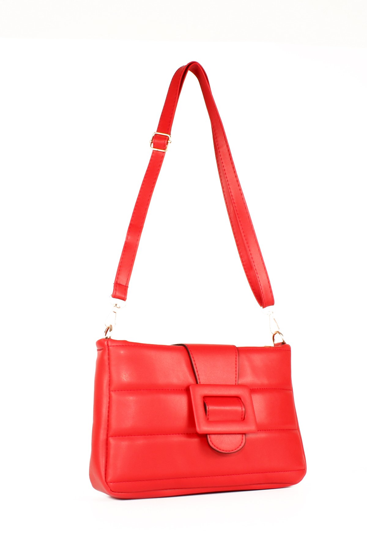 LWE1598-SOsmanlıLuwwe Bag'sKadın Kemer Detaylı Kapitone Omuz Çantası (1598)