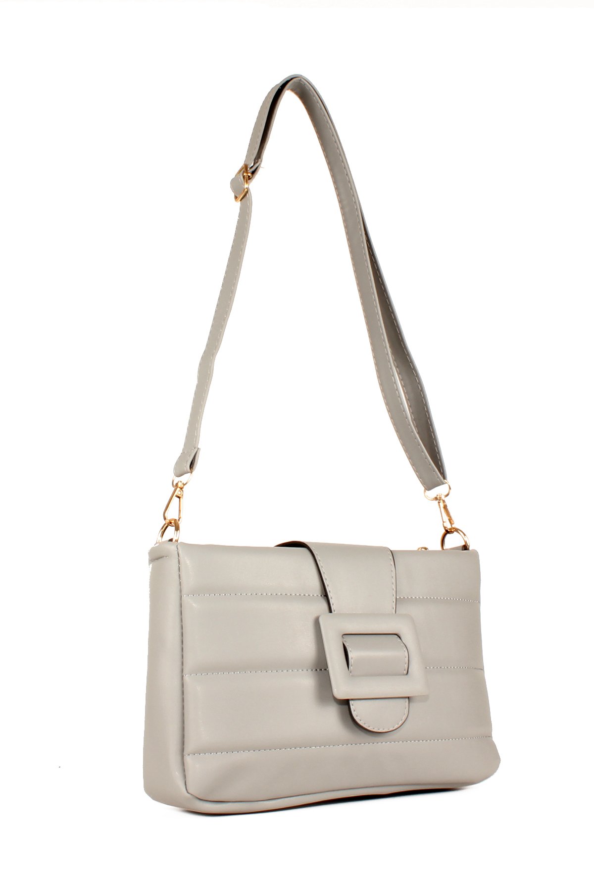 LWE1598-SOsmanlıLuwwe Bag'sKadın Kemer Detaylı Kapitone Omuz Çantası (1598)