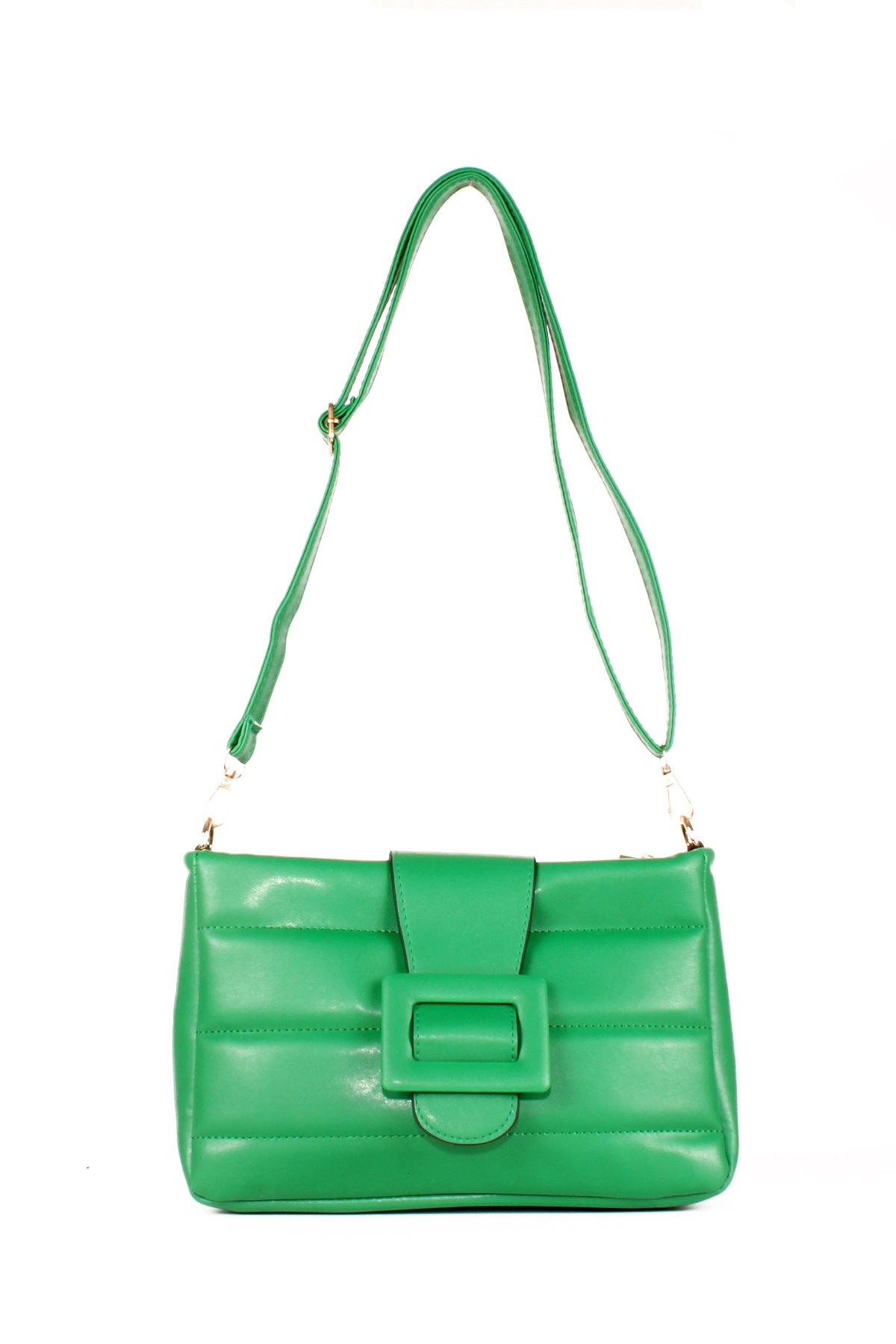 LWE1598-SOsmanlıLuwwe Bag'sKadın Kemer Detaylı Kapitone Omuz Çantası (1598)