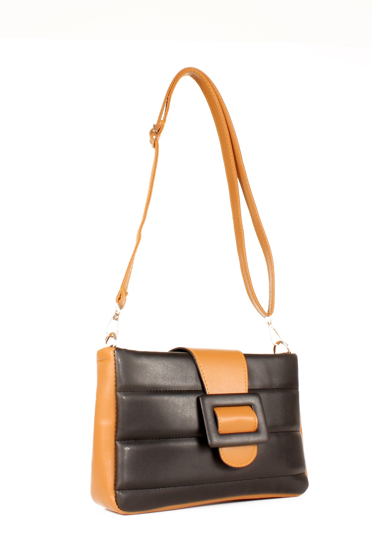 LWE1598-SOsmanlıLuwwe Bag'sKadın Kemer Detaylı Kapitone Omuz Çantası (1598)