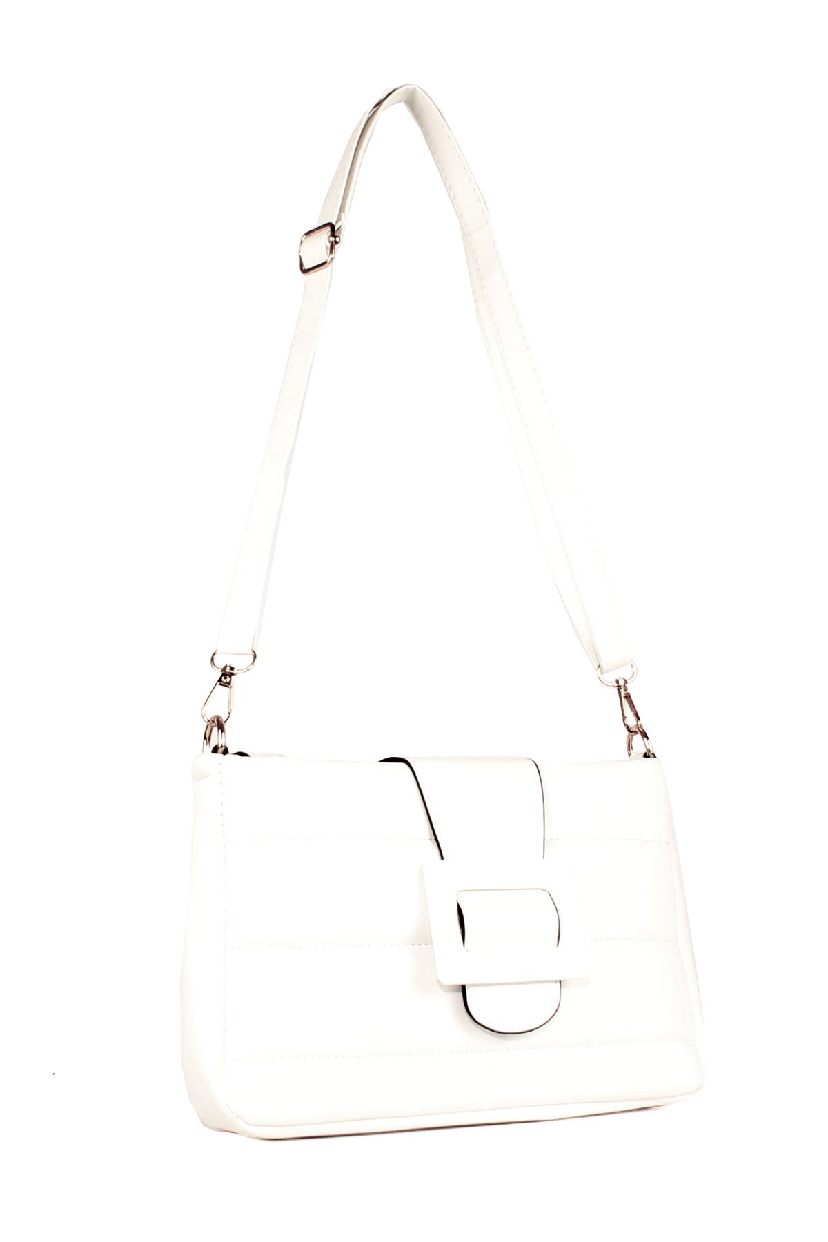 LWE1598-SOsmanlıLuwwe Bag'sKadın Kemer Detaylı Kapitone Omuz Çantası (1598)