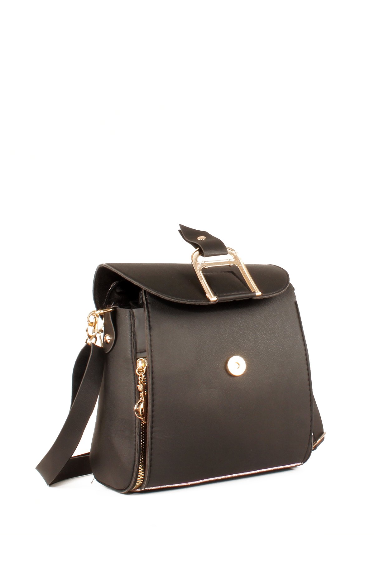 LWE20630-SyhTalhaLuwwe Bag'sKadın Kemer ve Fermuar Detaylı Çift Kapamalı Zincir El Askılı Omuz ve El Çantası (20630)