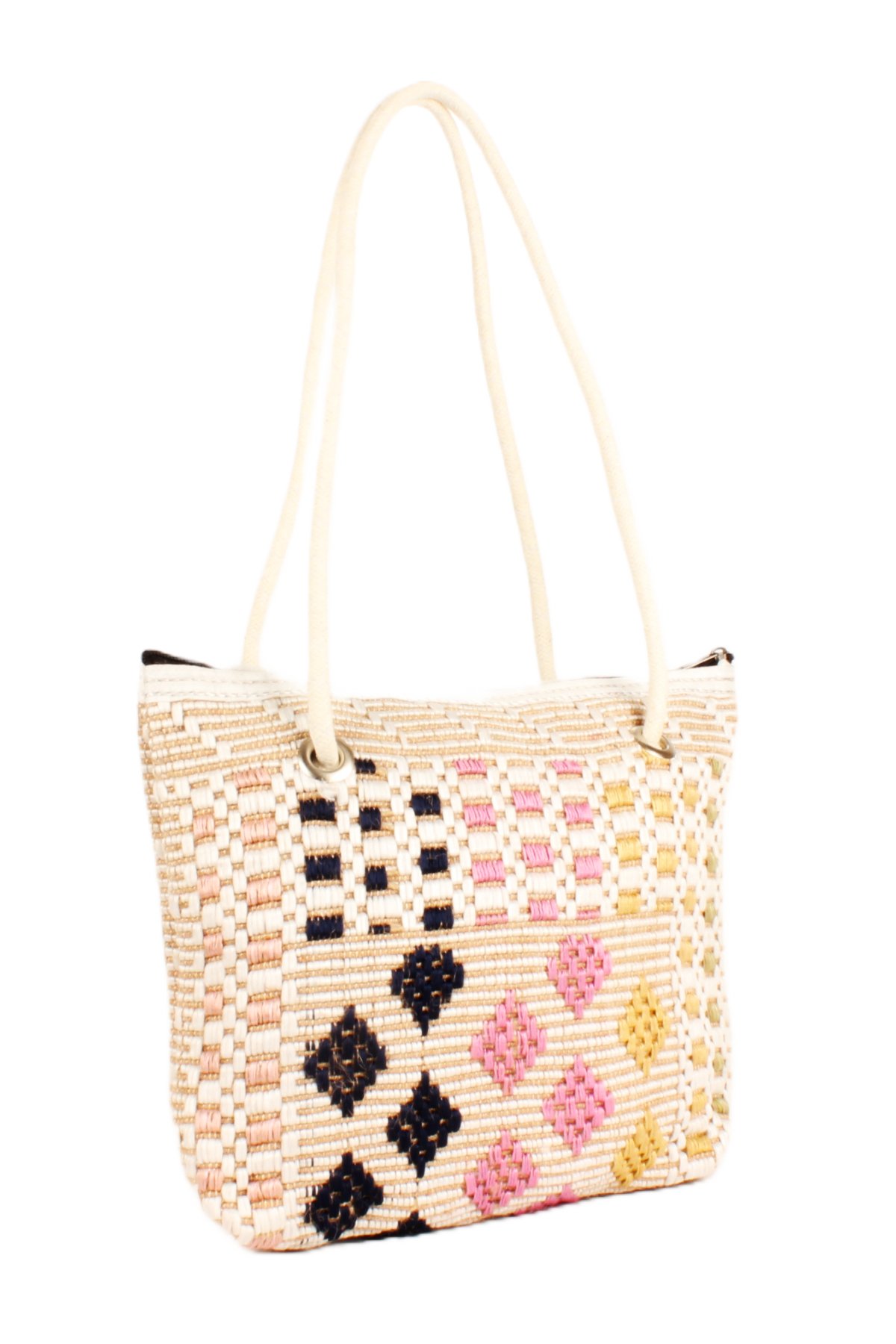 LWE60741-Klm1MviKhvTalhaLuwwe Bag'sKadın Kilim Motifli Etnik Tarz Anne Bebek-Günlük-Plaj Çok Amaçlı Dokuma Örgü El ve Omuz Çantası (60741)