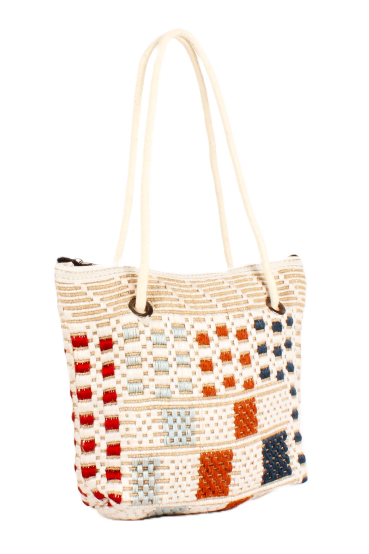 LWE60741-Klm1MviKhvTalhaLuwwe Bag'sKadın Kilim Motifli Etnik Tarz Anne Bebek-Günlük-Plaj Çok Amaçlı Dokuma Örgü El ve Omuz Çantası (60741)