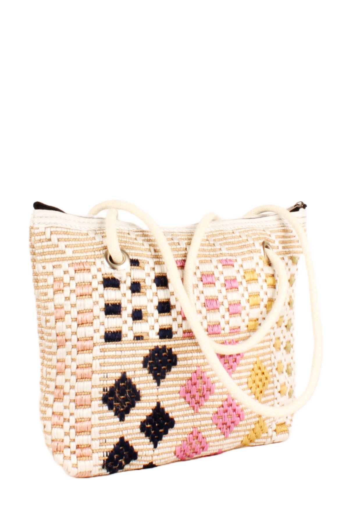 LWE60741-Klm1MviKhvTalhaLuwwe Bag'sKadın Kilim Motifli Etnik Tarz Anne Bebek-Günlük-Plaj Çok Amaçlı Dokuma Örgü El ve Omuz Çantası (60741)