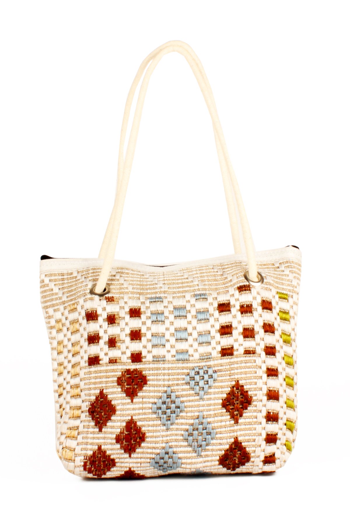 LWE60741-Klm1MviKhvTalhaLuwwe Bag'sKadın Kilim Motifli Etnik Tarz Anne Bebek-Günlük-Plaj Çok Amaçlı Dokuma Örgü El ve Omuz Çantası (60741)