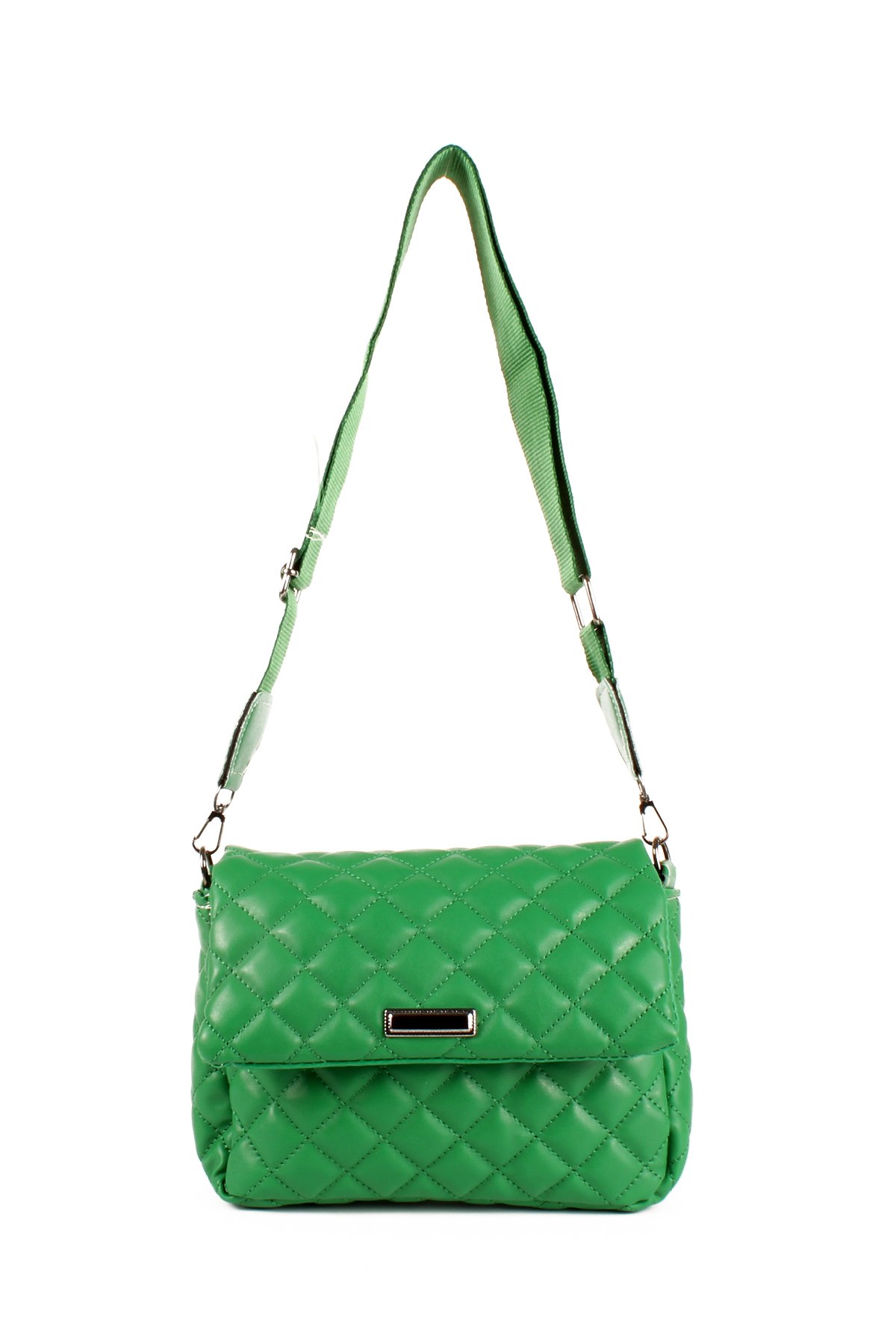 LWE20736-SyhTalhaLuwwe Bag'sKadın Kolon Askılı Kapitoneli Özel Nakışlı Kapaklı Omuz Çantası (20736)