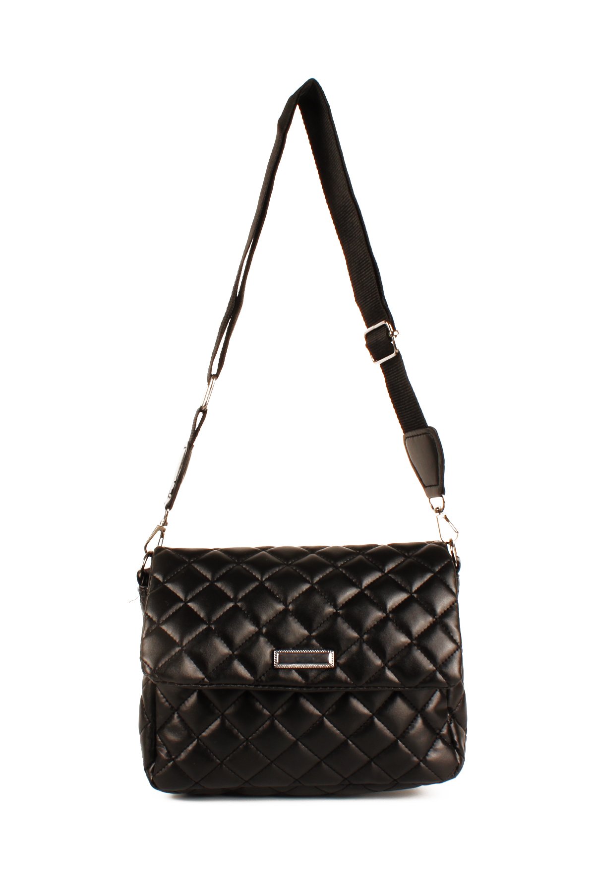 LWE20736-SyhTalhaLuwwe Bag'sKadın Kolon Askılı Kapitoneli Özel Nakışlı Kapaklı Omuz Çantası (20736)