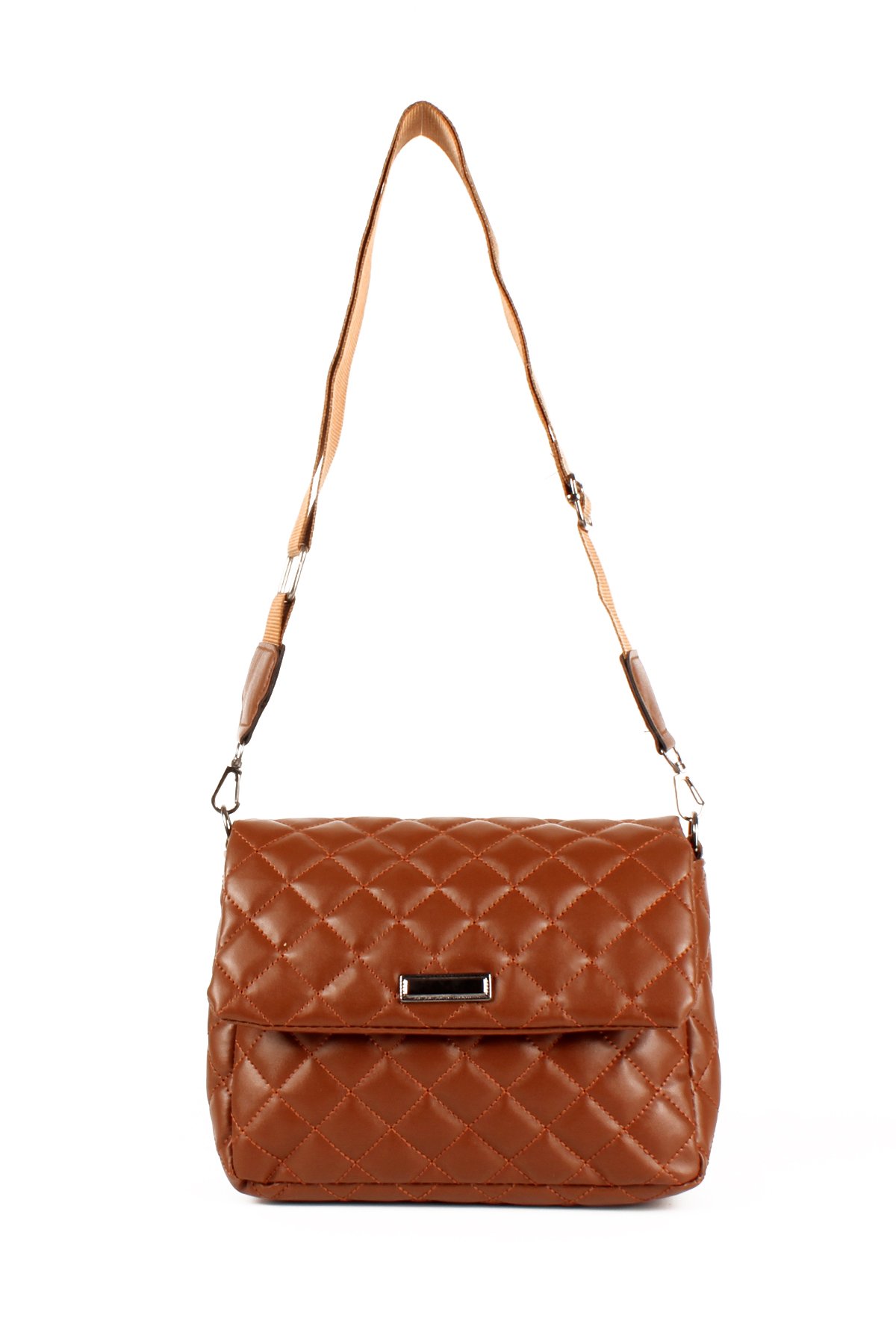 LWE20736-SyhTalhaLuwwe Bag'sKadın Kolon Askılı Kapitoneli Özel Nakışlı Kapaklı Omuz Çantası (20736)