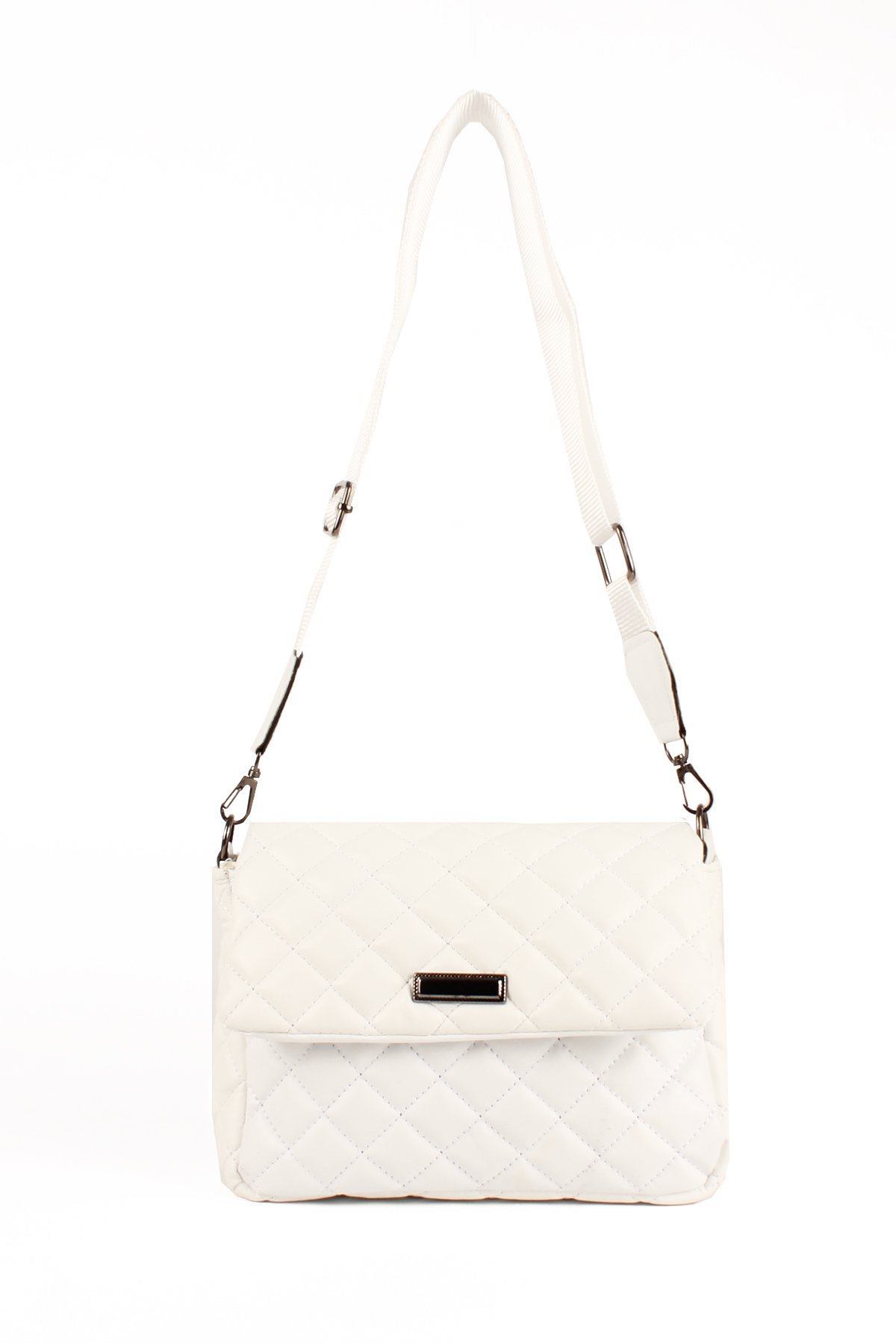 LWE20736-SyhTalhaLuwwe Bag'sKadın Kolon Askılı Kapitoneli Özel Nakışlı Kapaklı Omuz Çantası (20736)