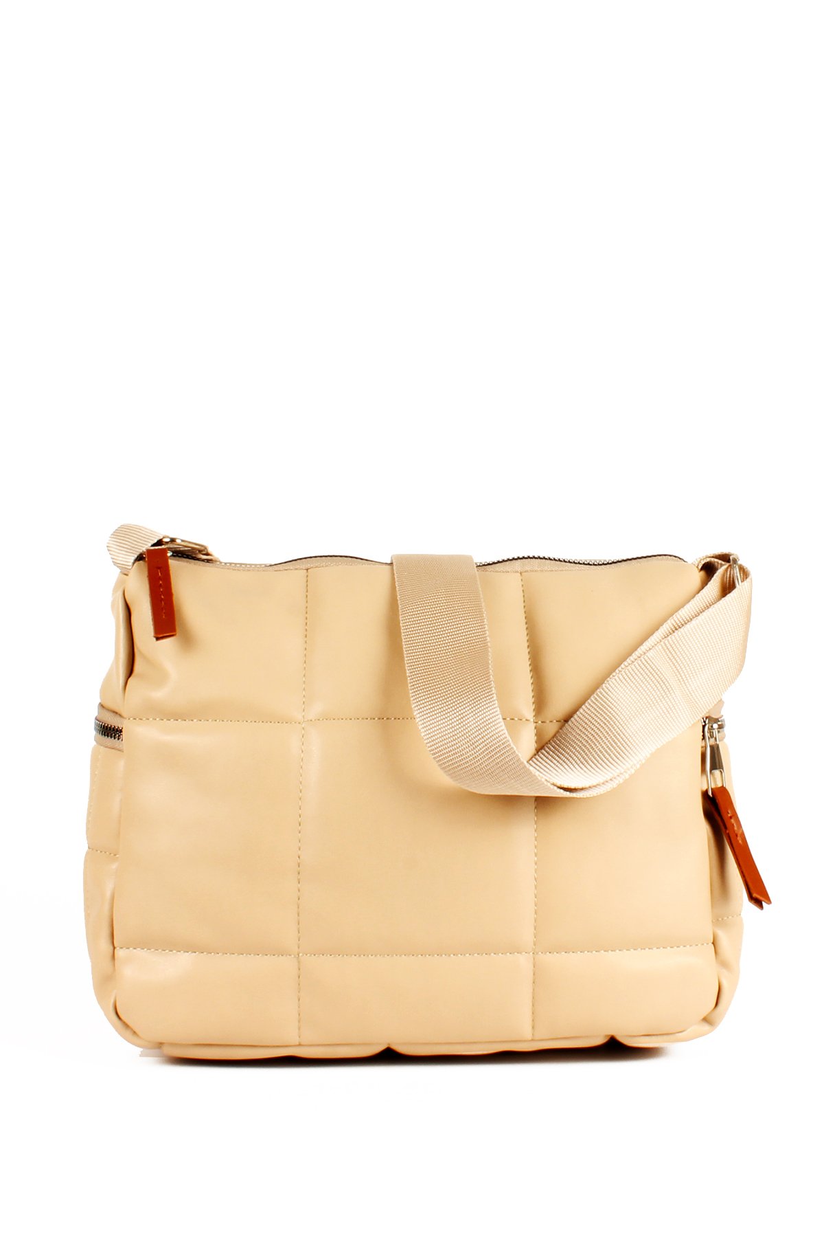 LWE1733-SyhTalhaLuwwe Bag'sKadın Kolon Askılı Yan Cepli Kapitoneli Nakışlı Orta Boy Omuz Çantası (1733)