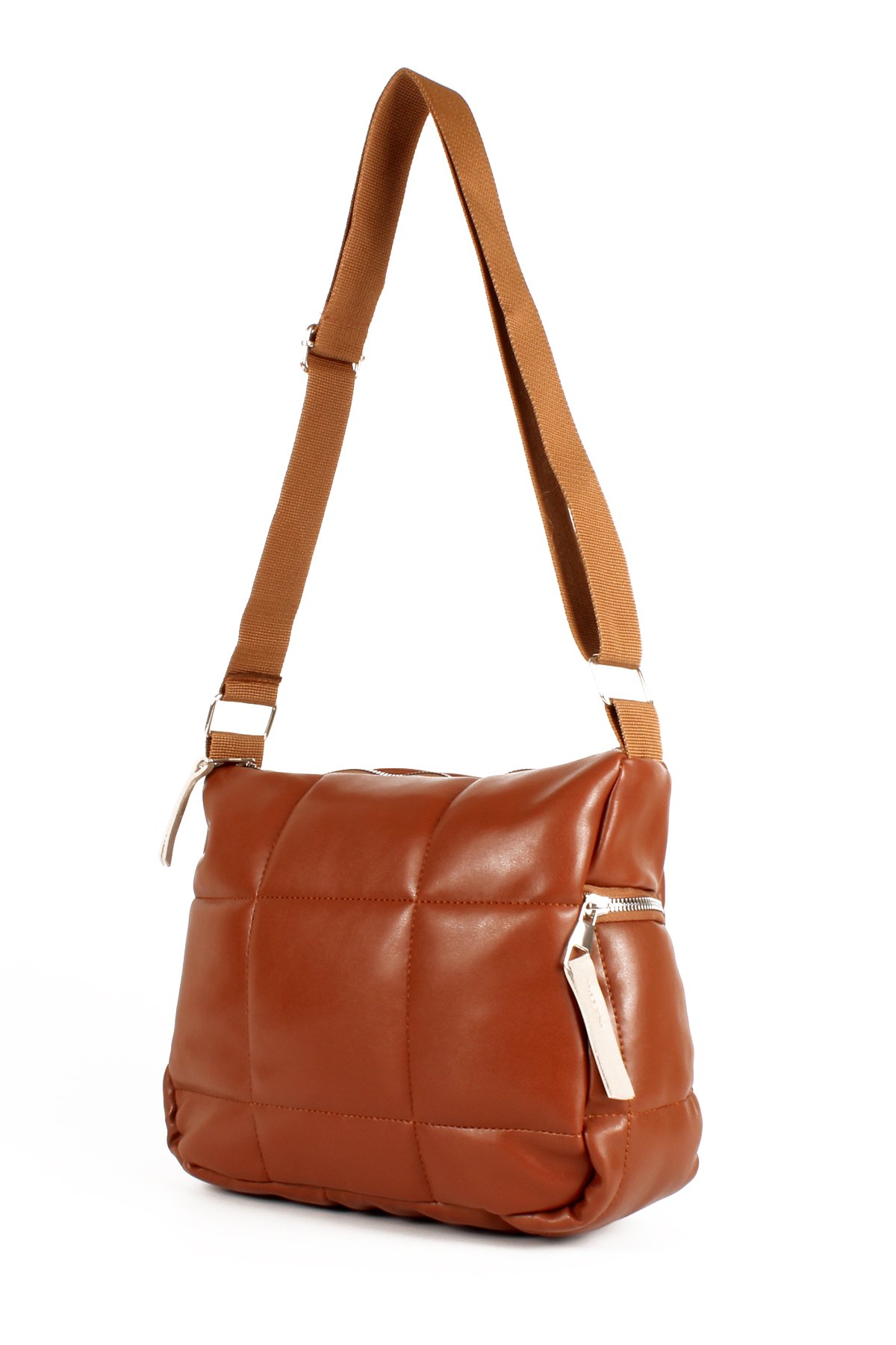 LWE1733-SyhTalhaLuwwe Bag'sKadın Kolon Askılı Yan Cepli Kapitoneli Nakışlı Orta Boy Omuz Çantası (1733)