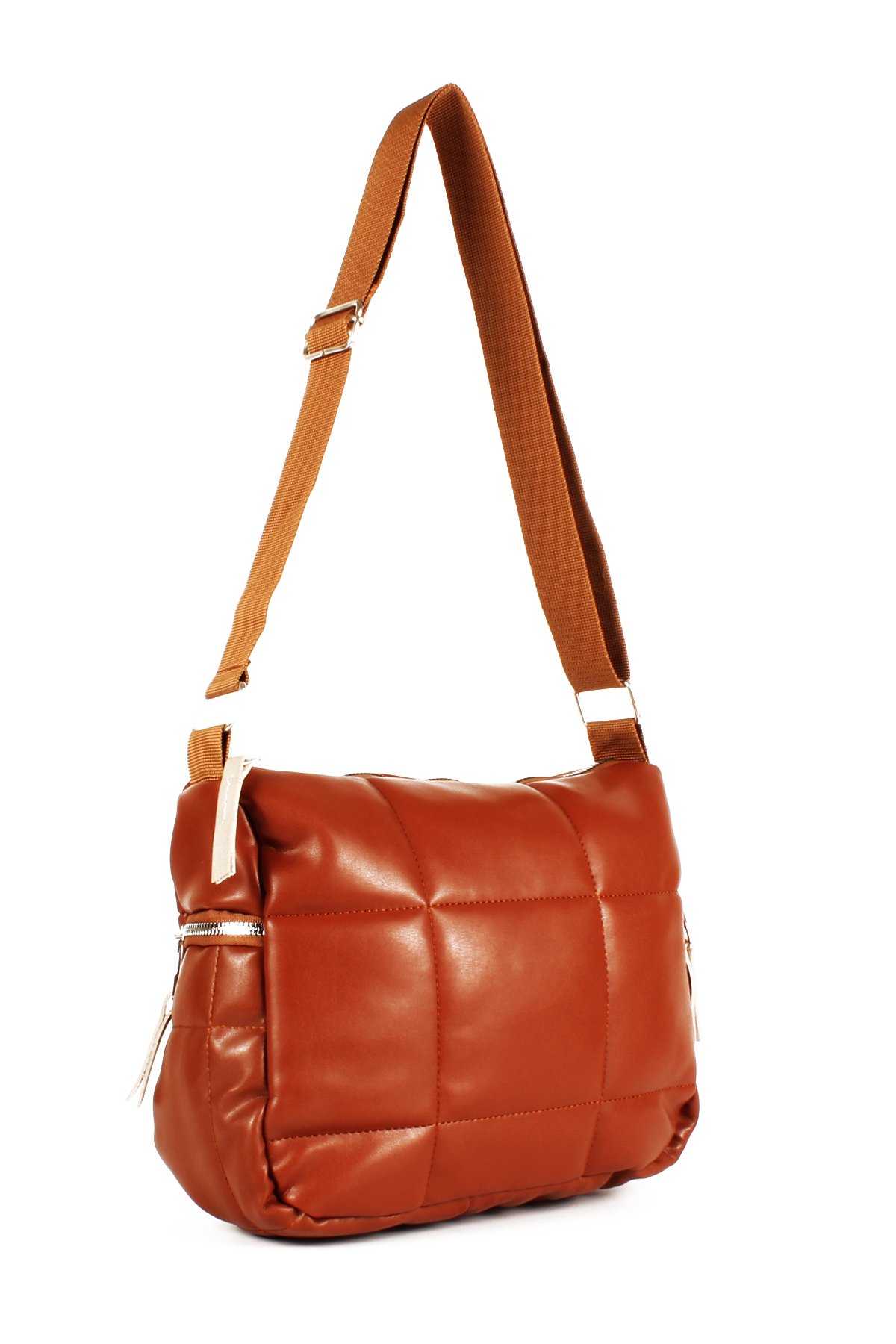 LWE1733-SyhTalhaLuwwe Bag'sKadın Kolon Askılı Yan Cepli Kapitoneli Nakışlı Orta Boy Omuz Çantası (1733)